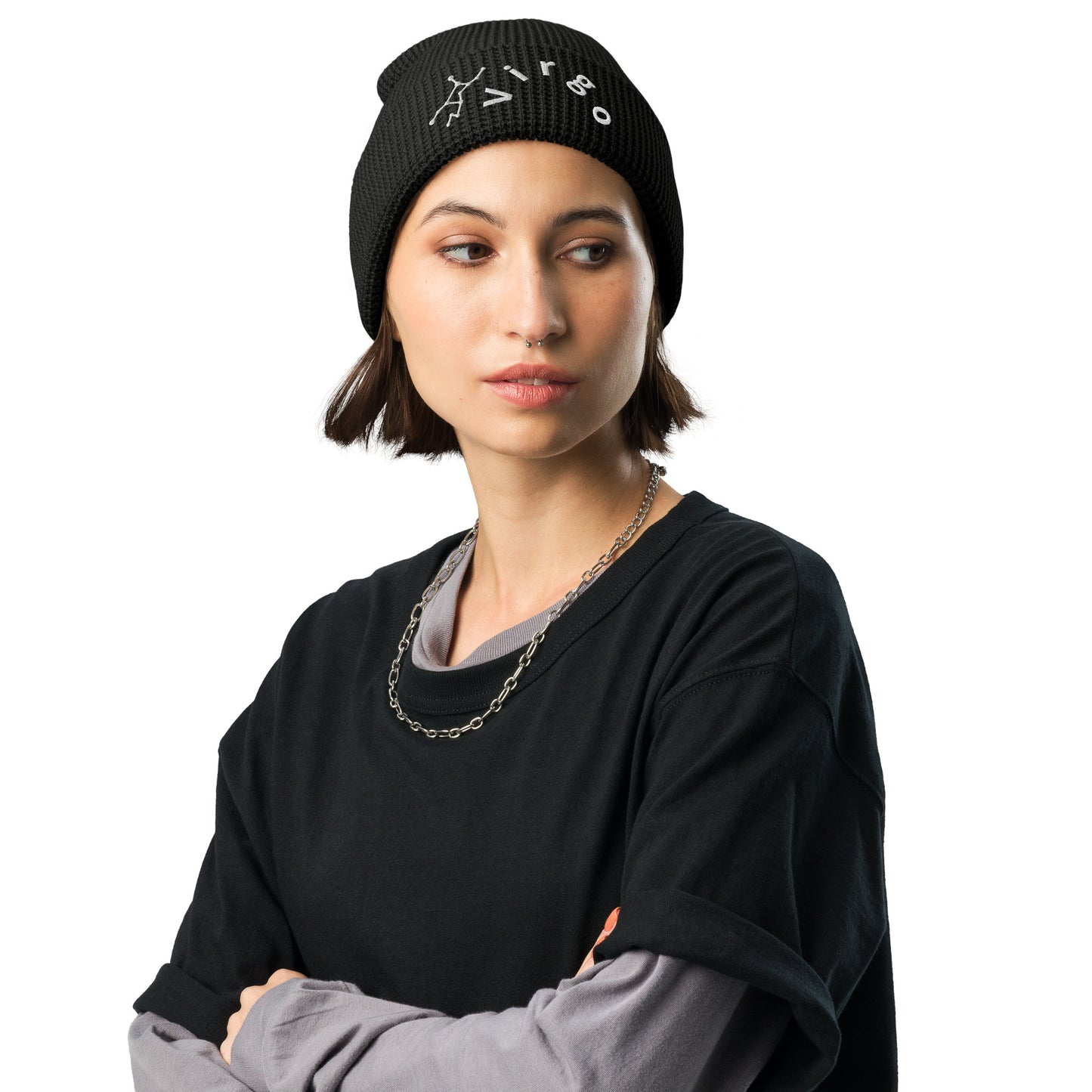 “Virgo” Waffle Beanie