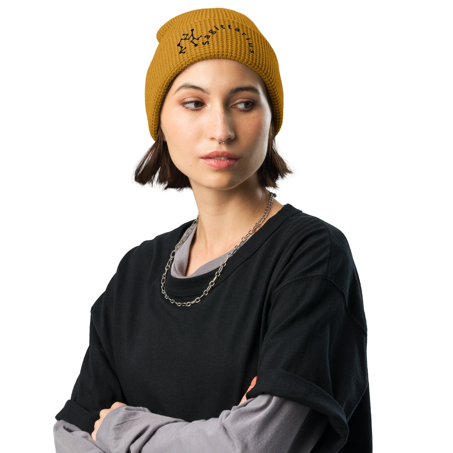 “Sagittarius” Waffle Beanie