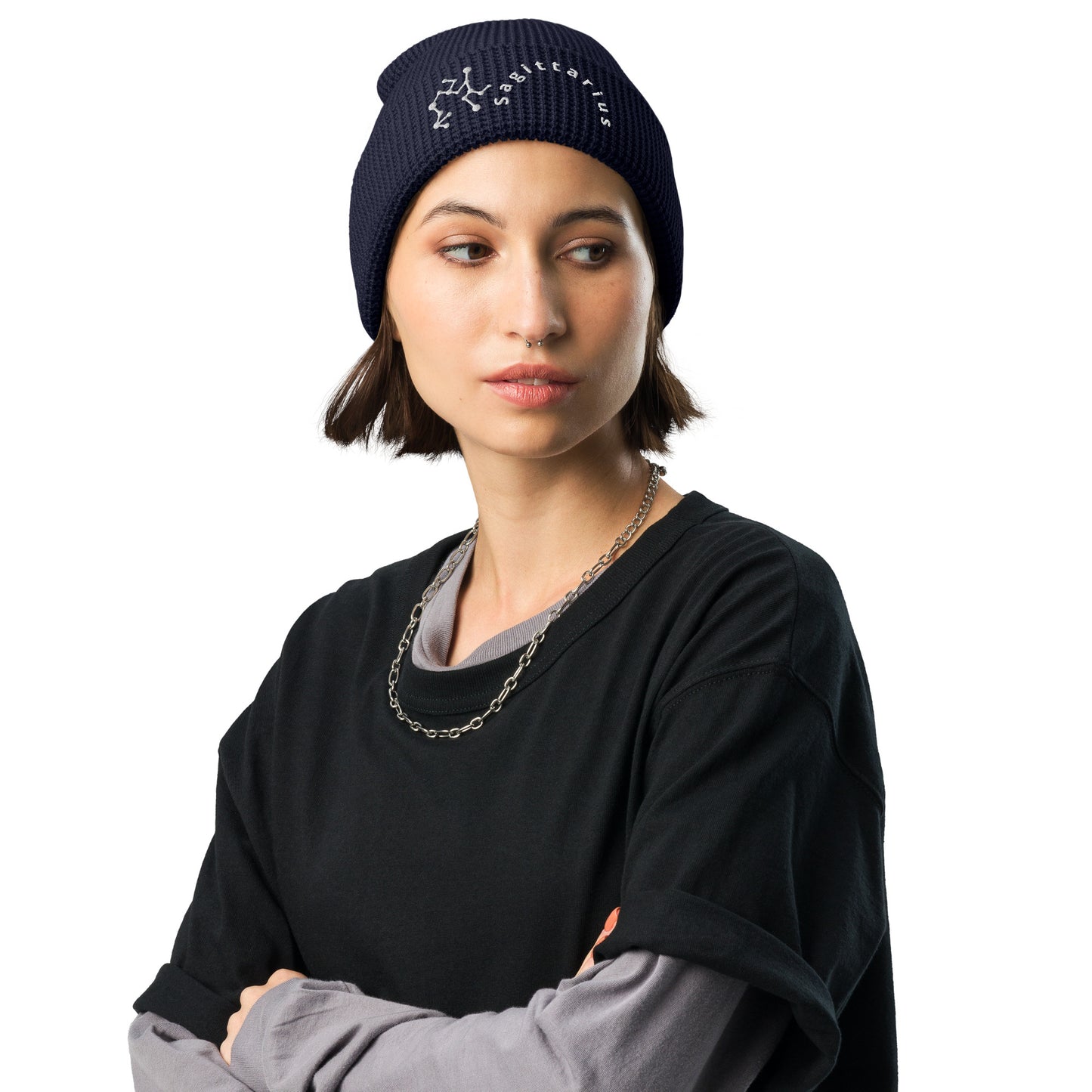 “Sagittarius” Waffle Beanie