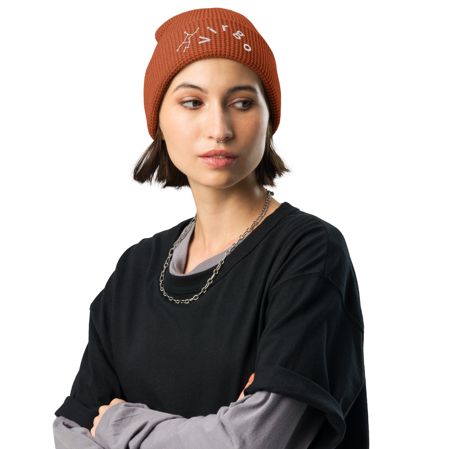 “Virgo” Waffle Beanie