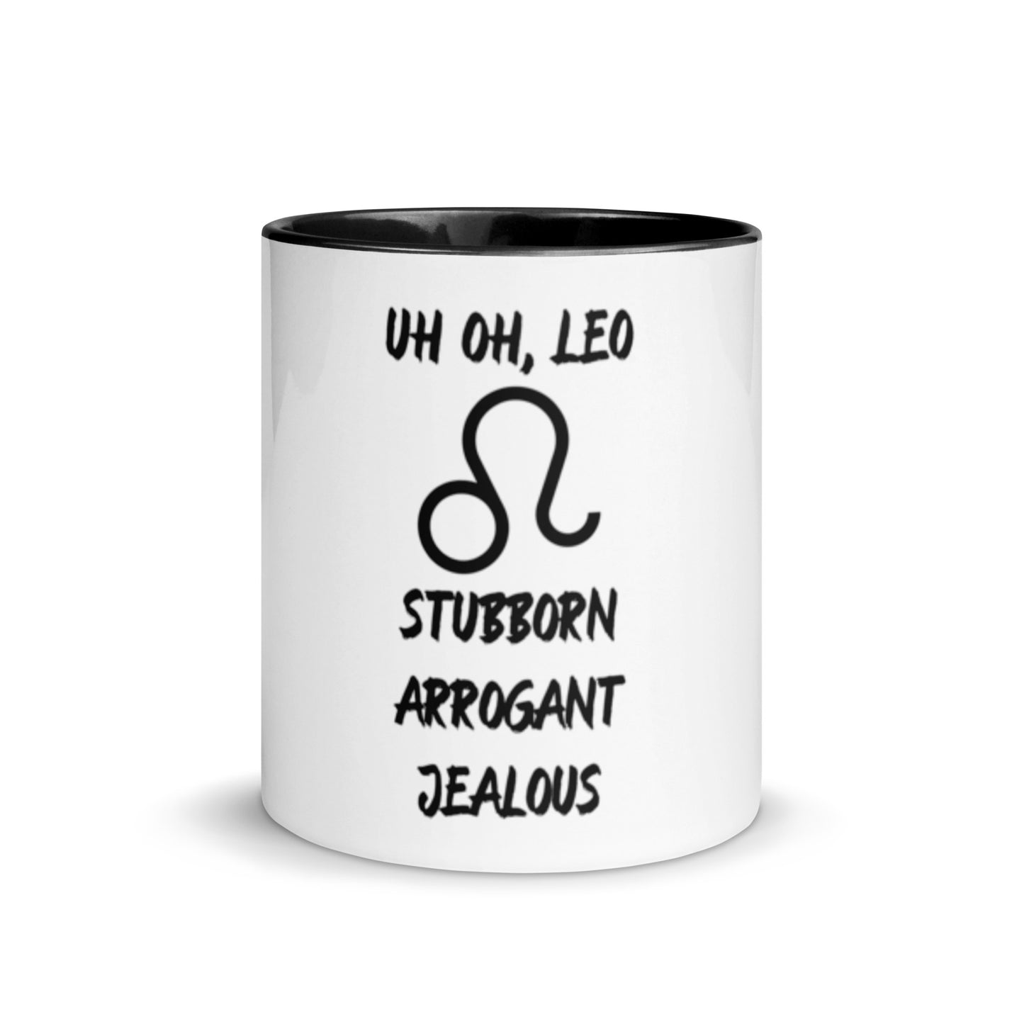 “Uh Oh, Leo” Mug With Color Inside