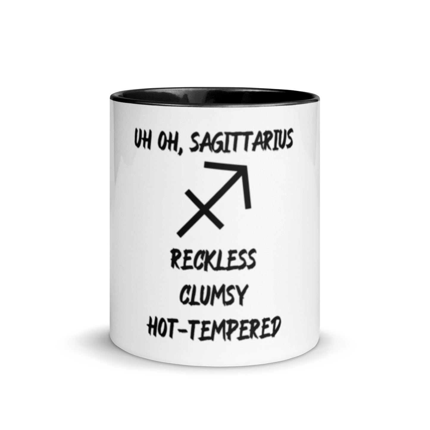 “Uh Oh, Sagittarius” Mug With Color Inside