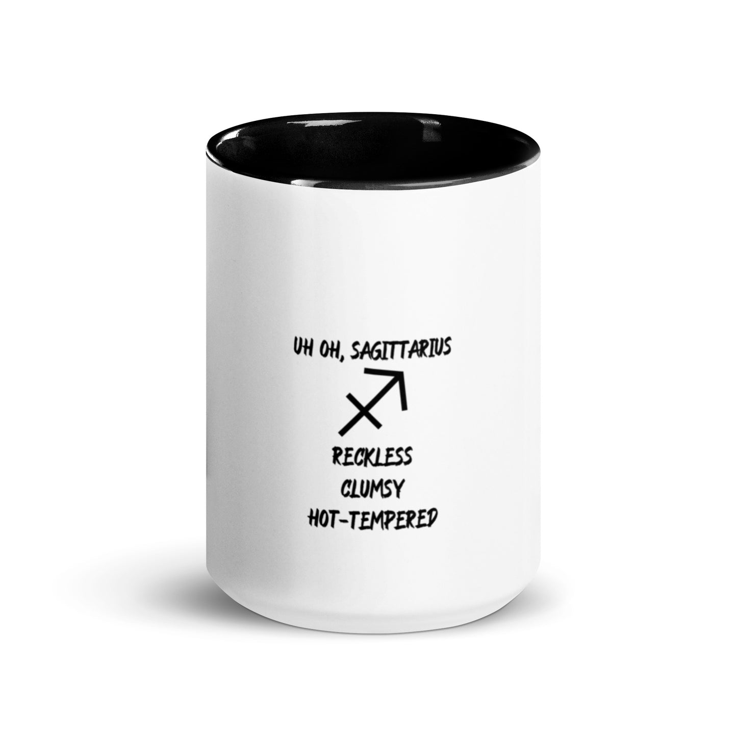 “Uh Oh, Sagittarius” Mug With Color Inside