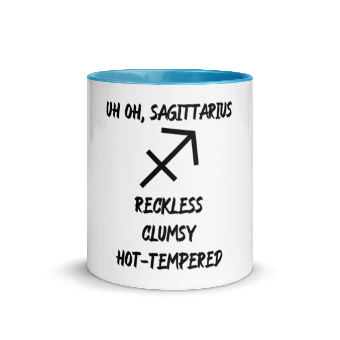 “Uh Oh, Sagittarius” Mug With Color Inside