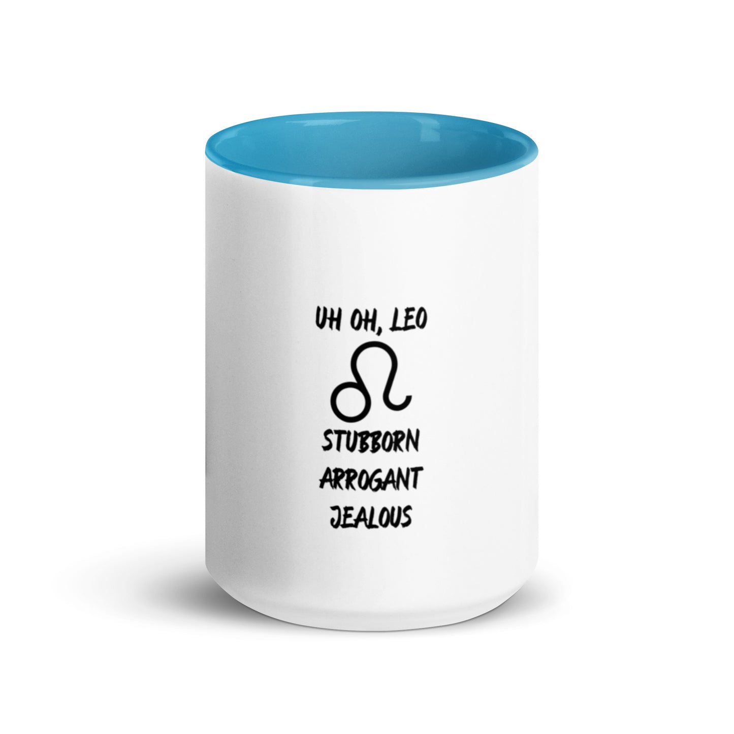 “Uh Oh, Leo” Mug With Color Inside