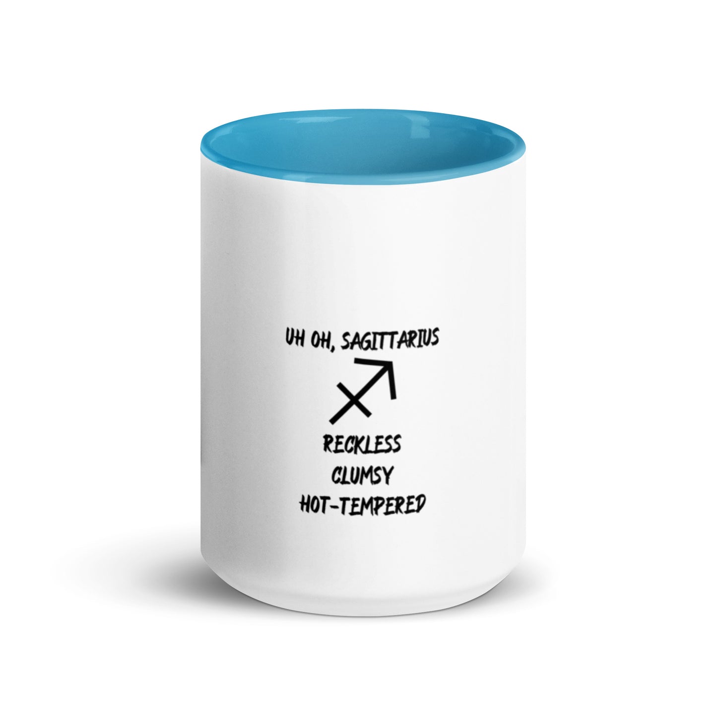 “Uh Oh, Sagittarius” Mug With Color Inside