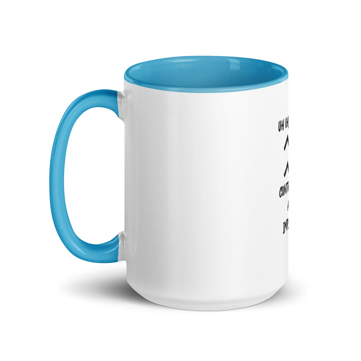 “Uh Oh, Aquarius” Mug With Color Inside