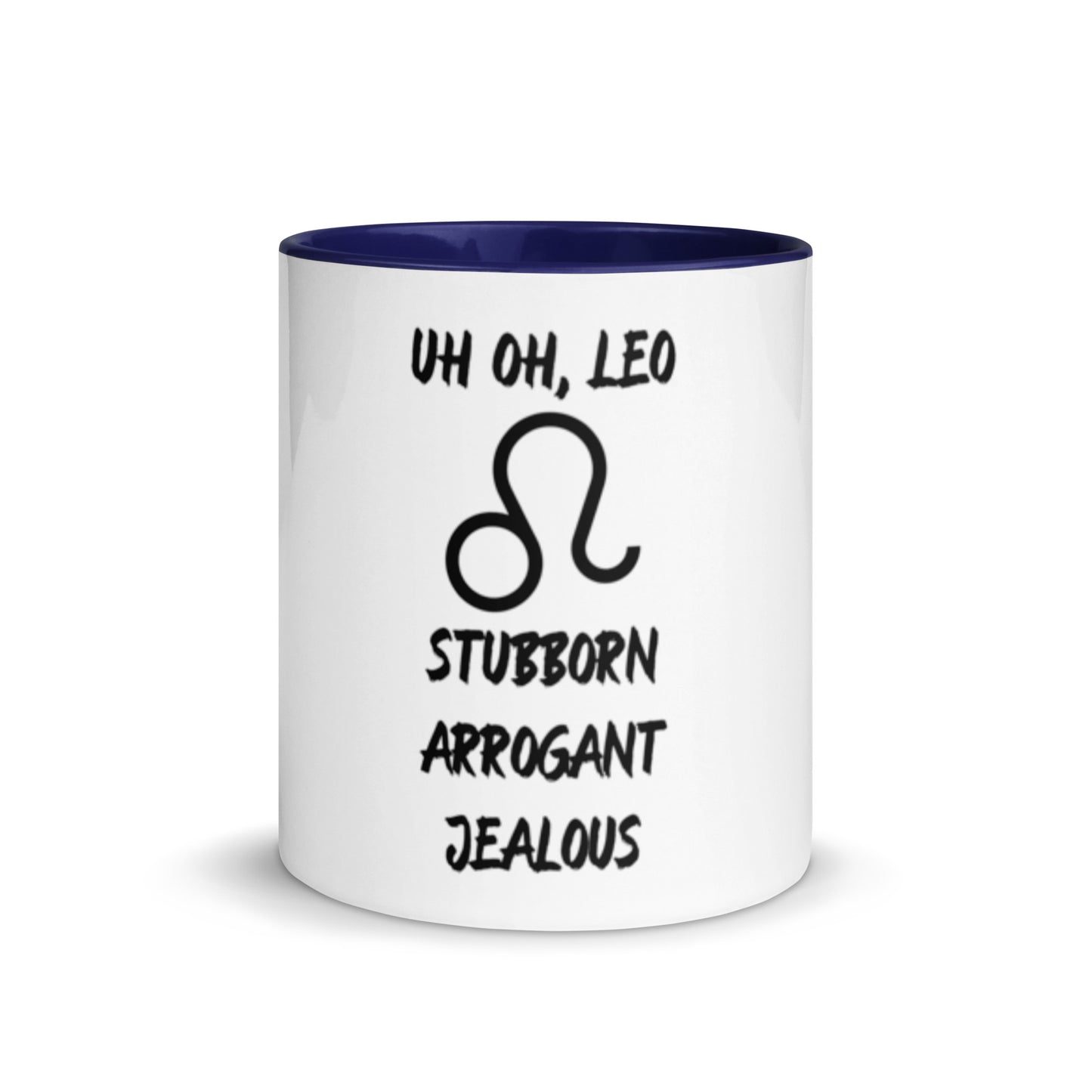 “Uh Oh, Leo” Mug With Color Inside