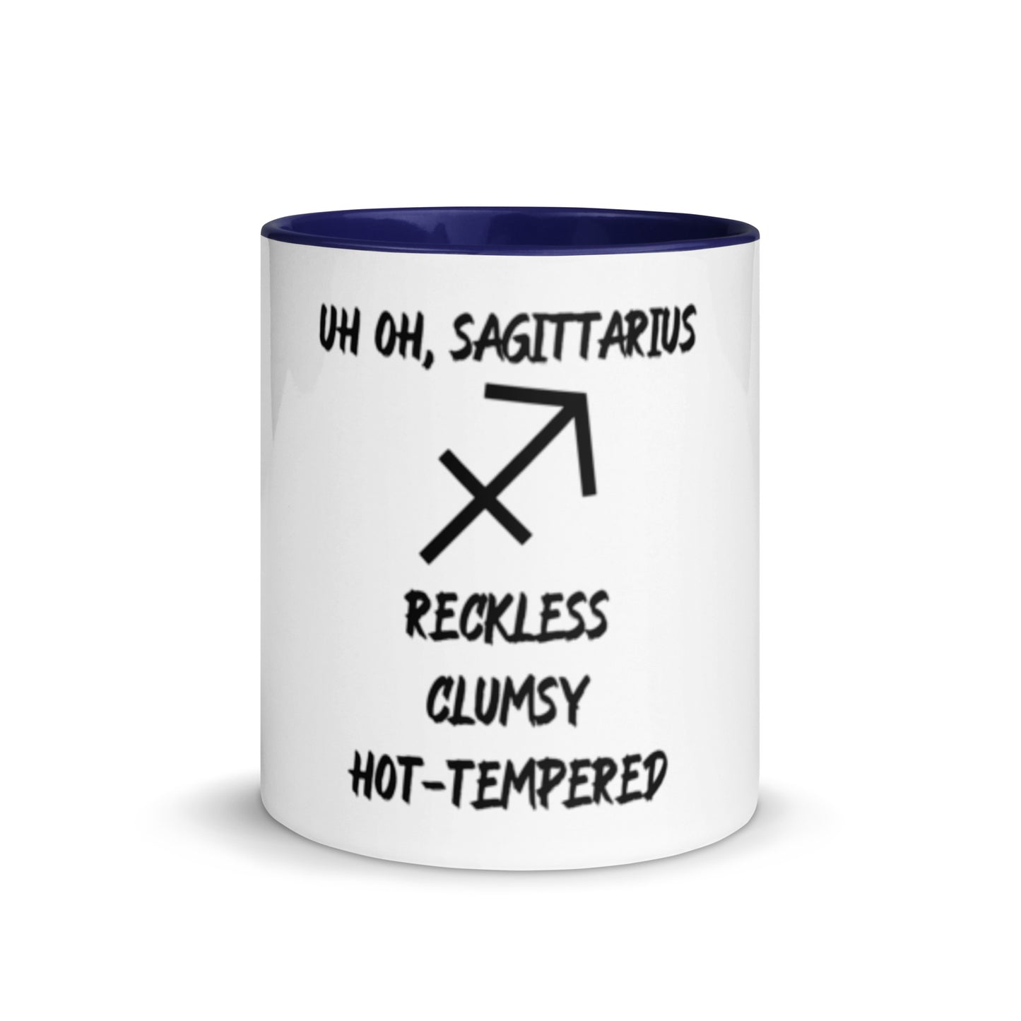 “Uh Oh, Sagittarius” Mug With Color Inside