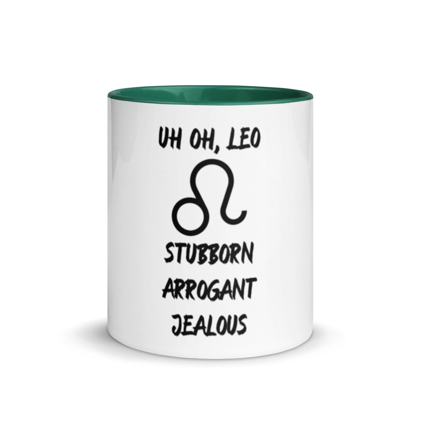 “Uh Oh, Leo” Mug With Color Inside
