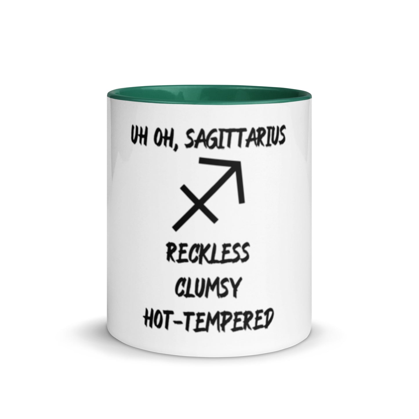 “Uh Oh, Sagittarius” Mug With Color Inside