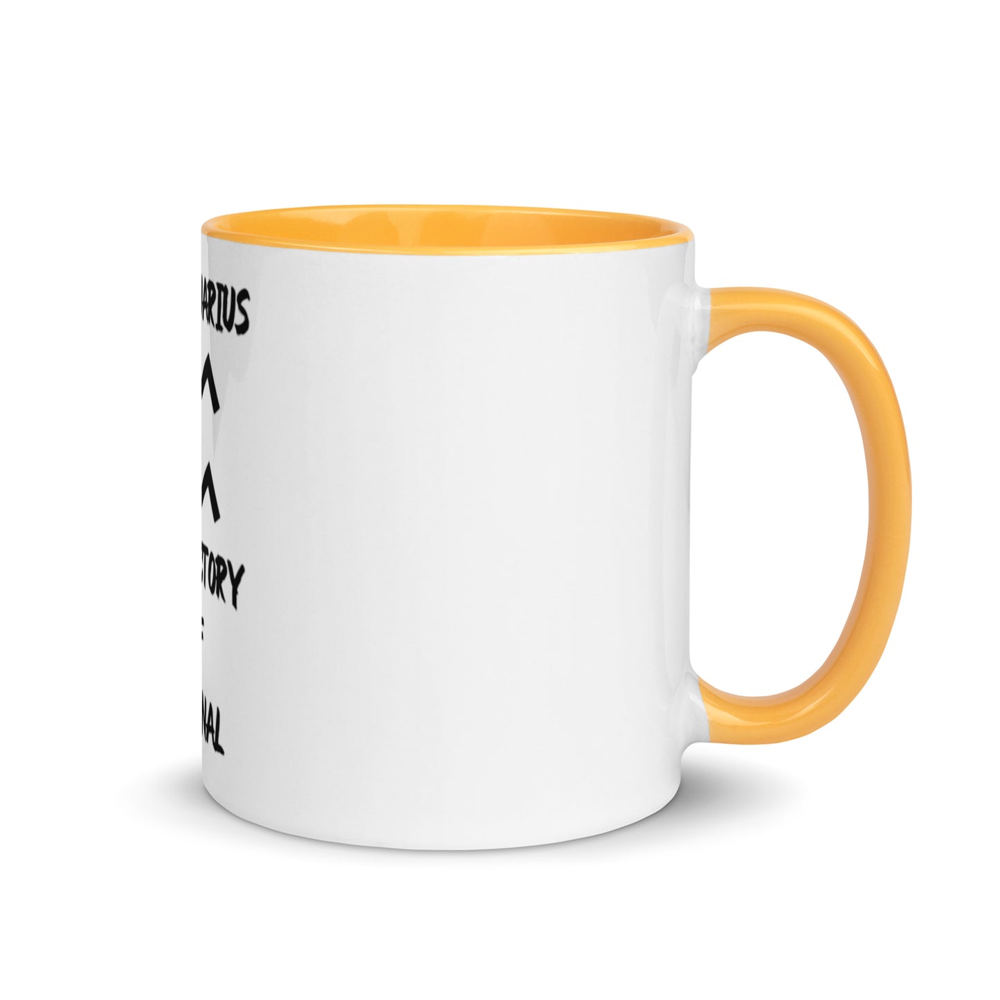 “Uh Oh, Aquarius” Mug With Color Inside