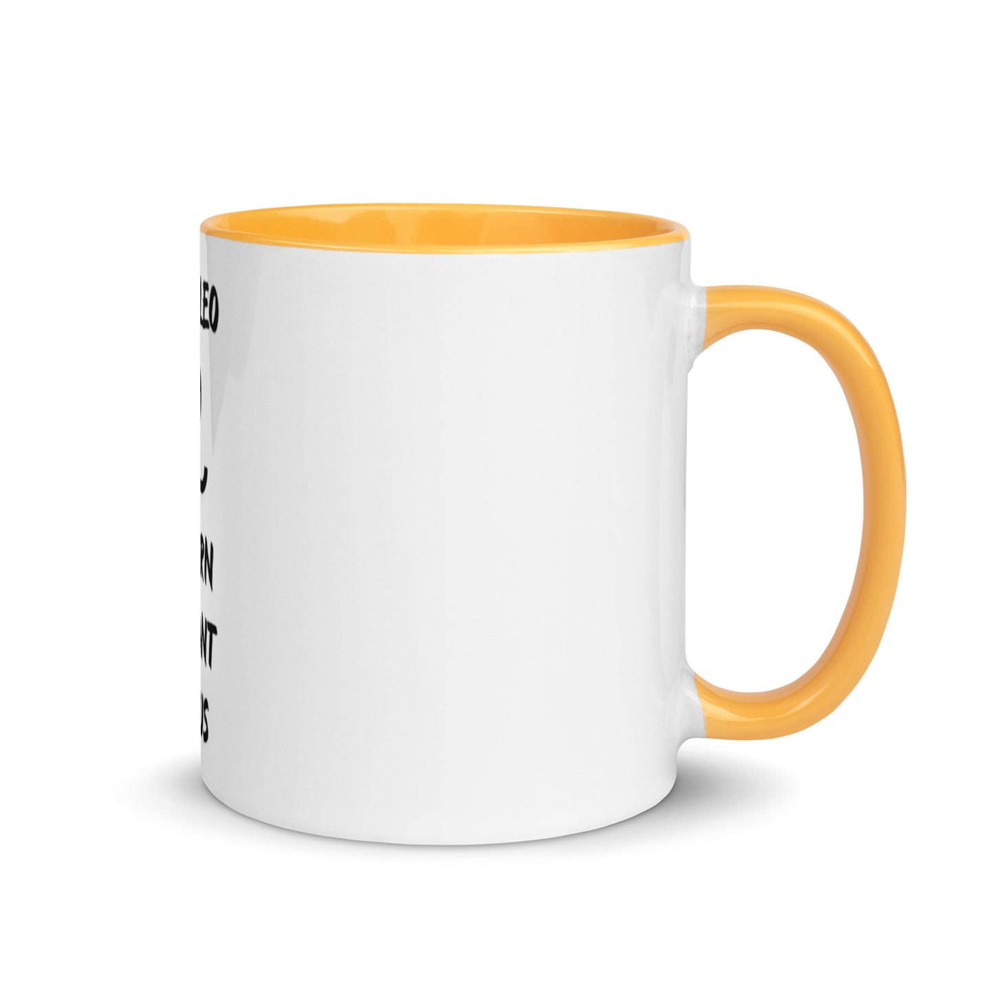 “Uh Oh, Leo” Mug With Color Inside