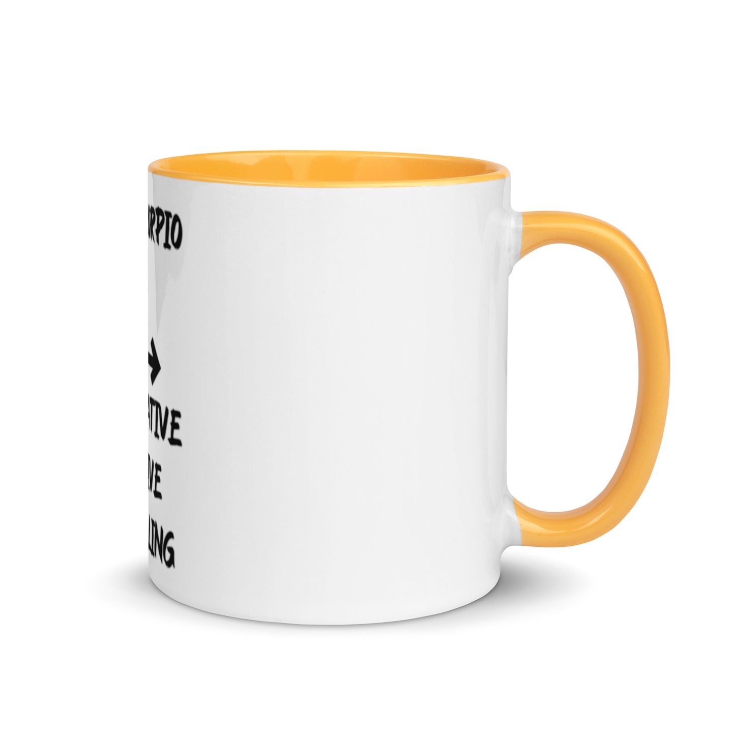“Uh Oh, Scorpio” Mug With Color Inside