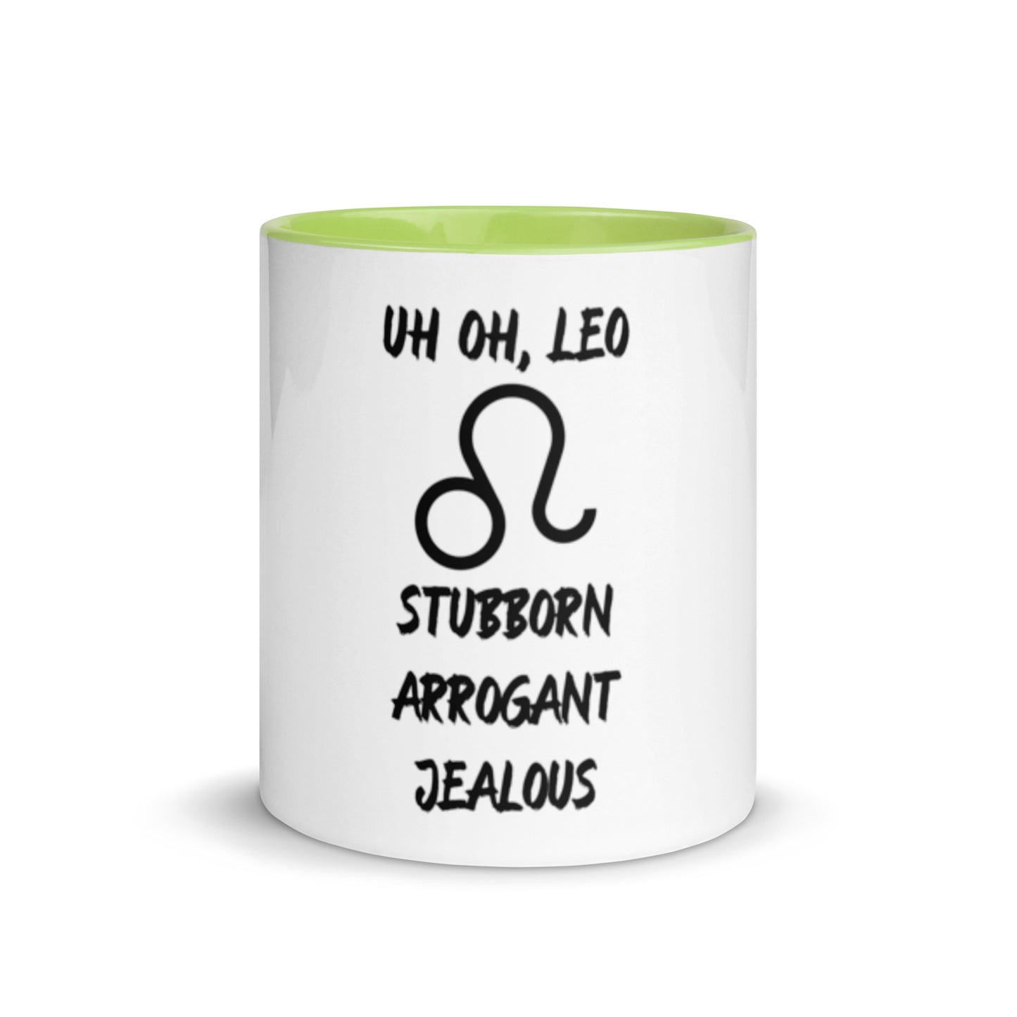 “Uh Oh, Leo” Mug With Color Inside