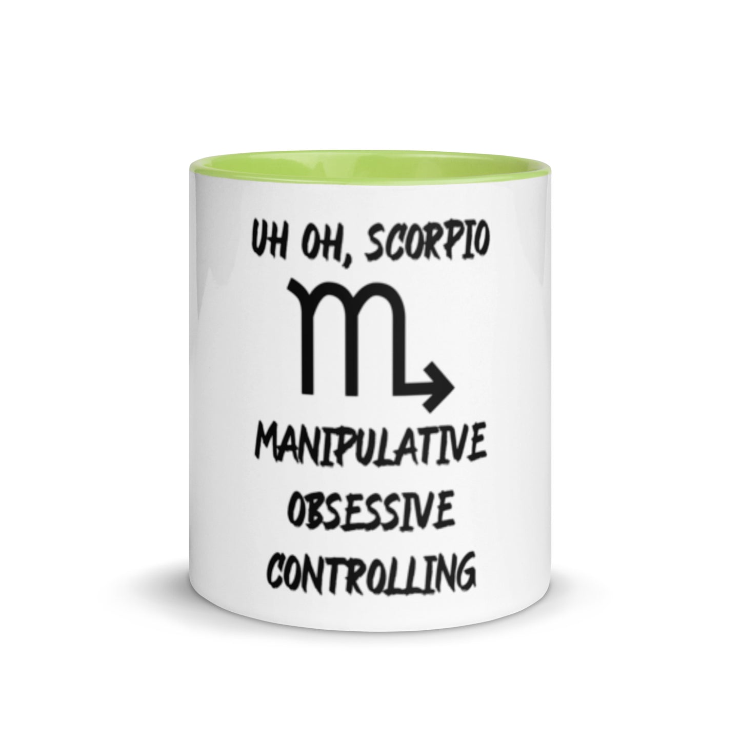 “Uh Oh, Scorpio” Mug With Color Inside
