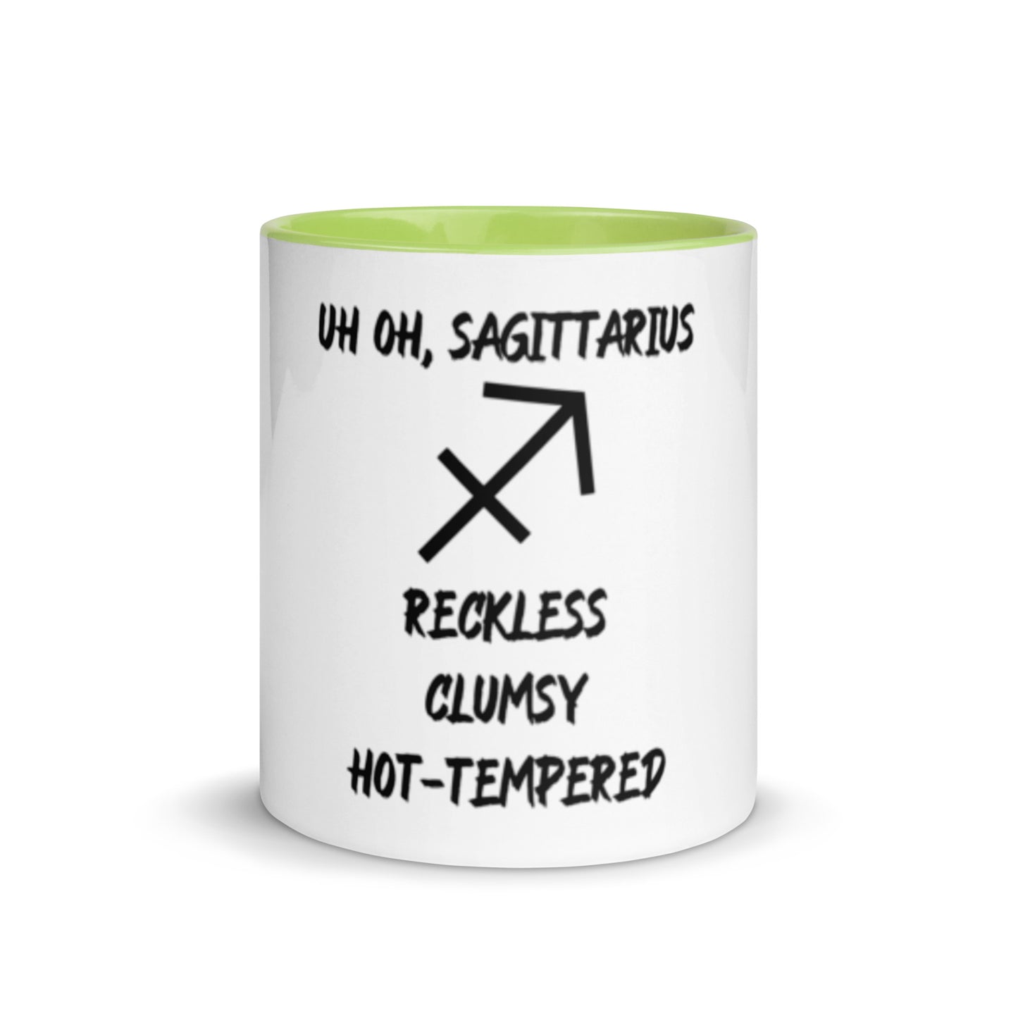 “Uh Oh, Sagittarius” Mug With Color Inside