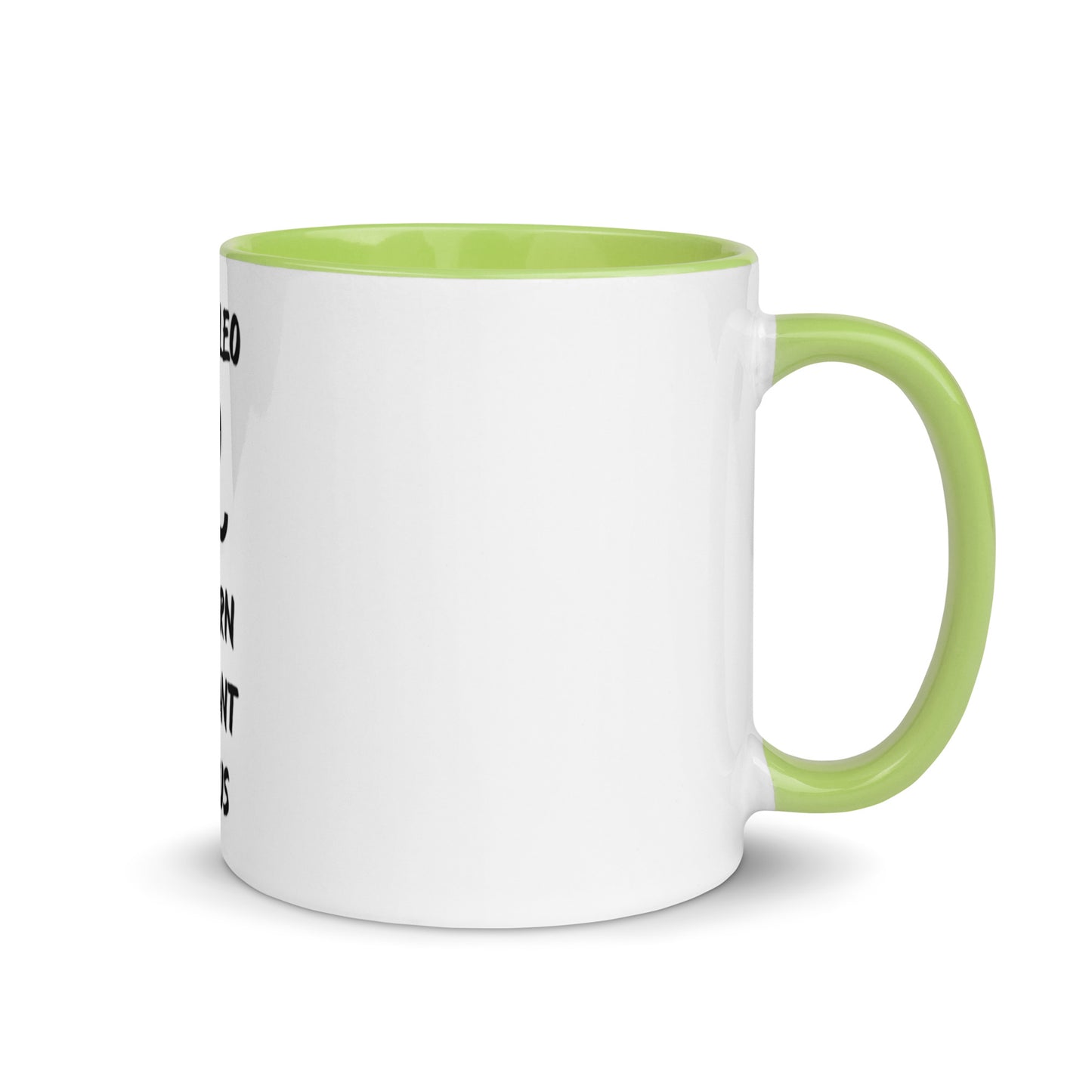 “Uh Oh, Leo” Mug With Color Inside