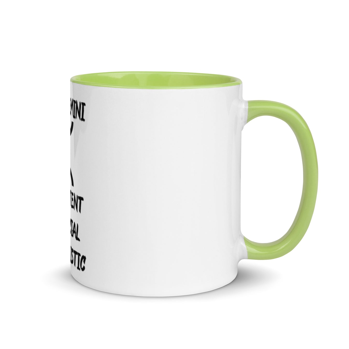 “Uh Oh, Gemini” Mug With Color Inside