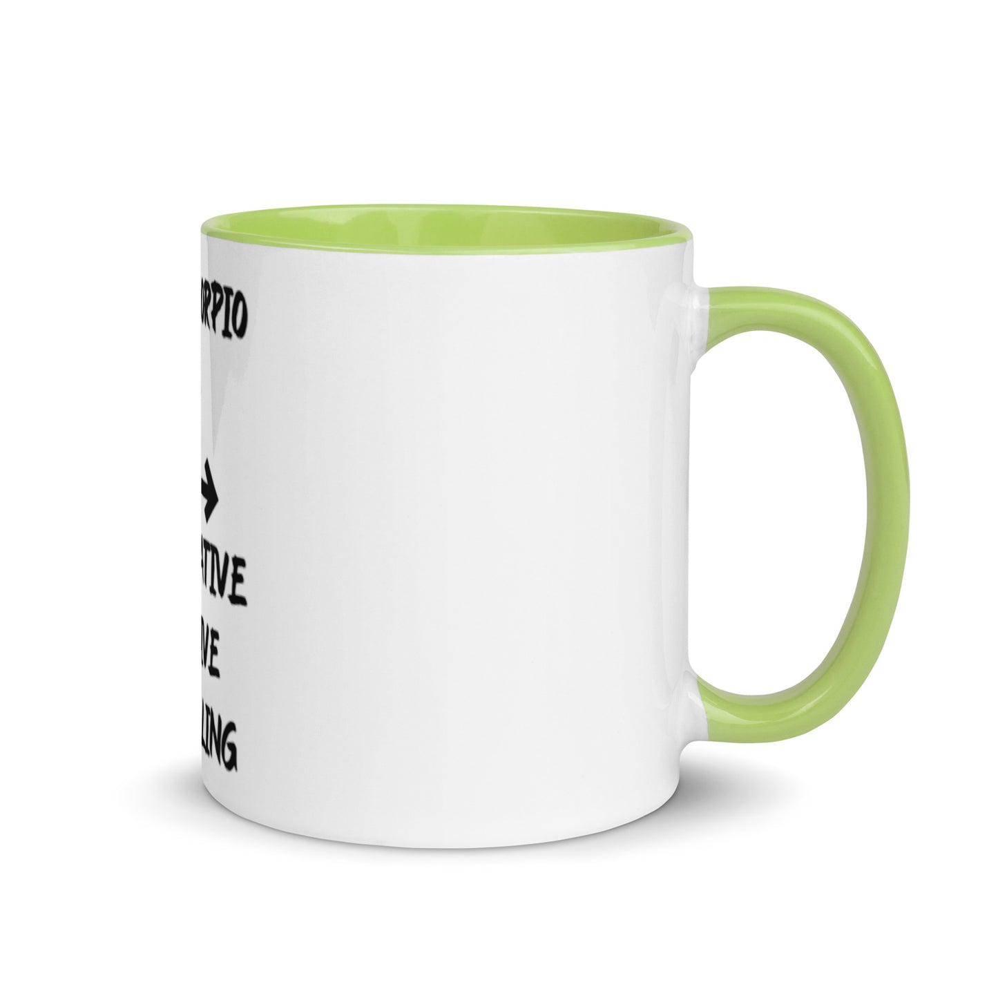 “Uh Oh, Scorpio” Mug With Color Inside