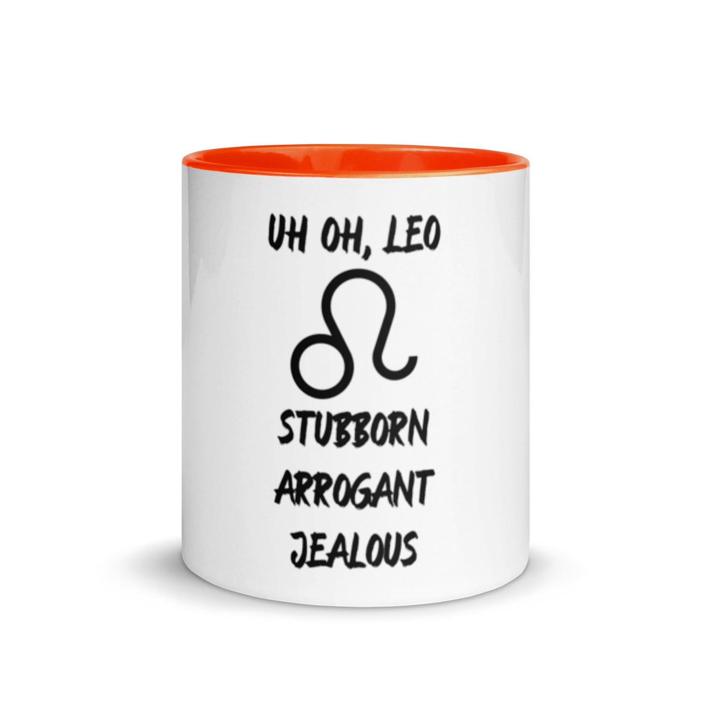 “Uh Oh, Leo” Mug With Color Inside