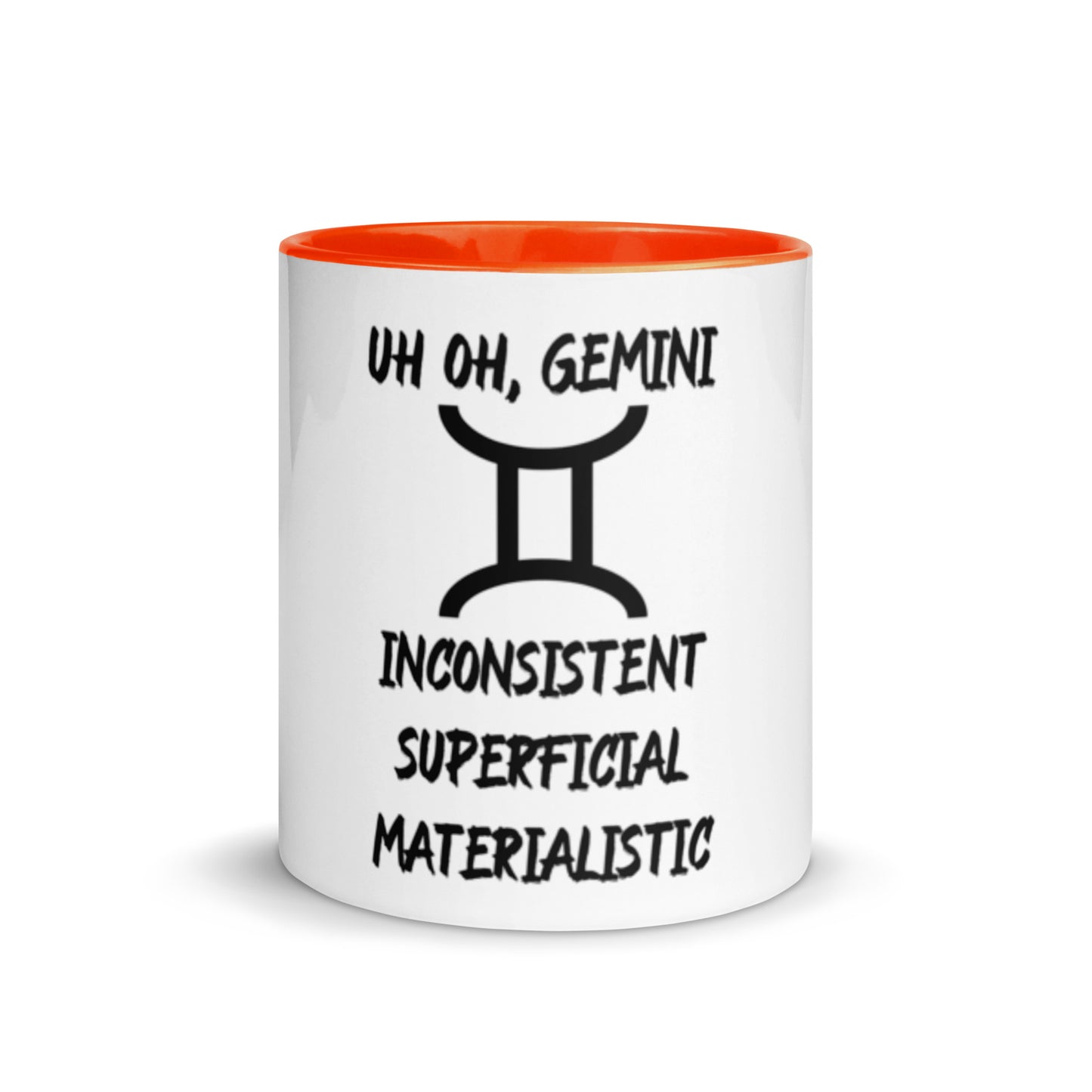 “Uh Oh, Gemini” Mug With Color Inside