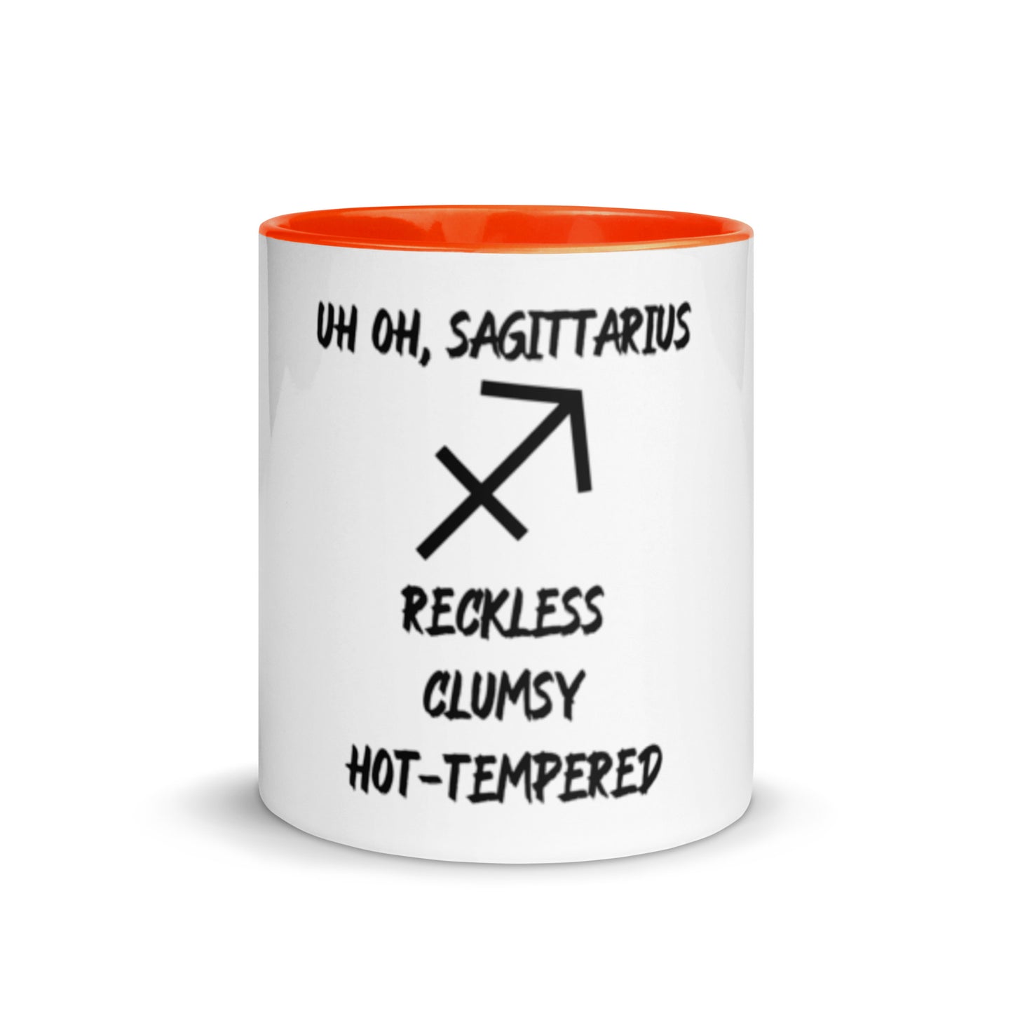 “Uh Oh, Sagittarius” Mug With Color Inside