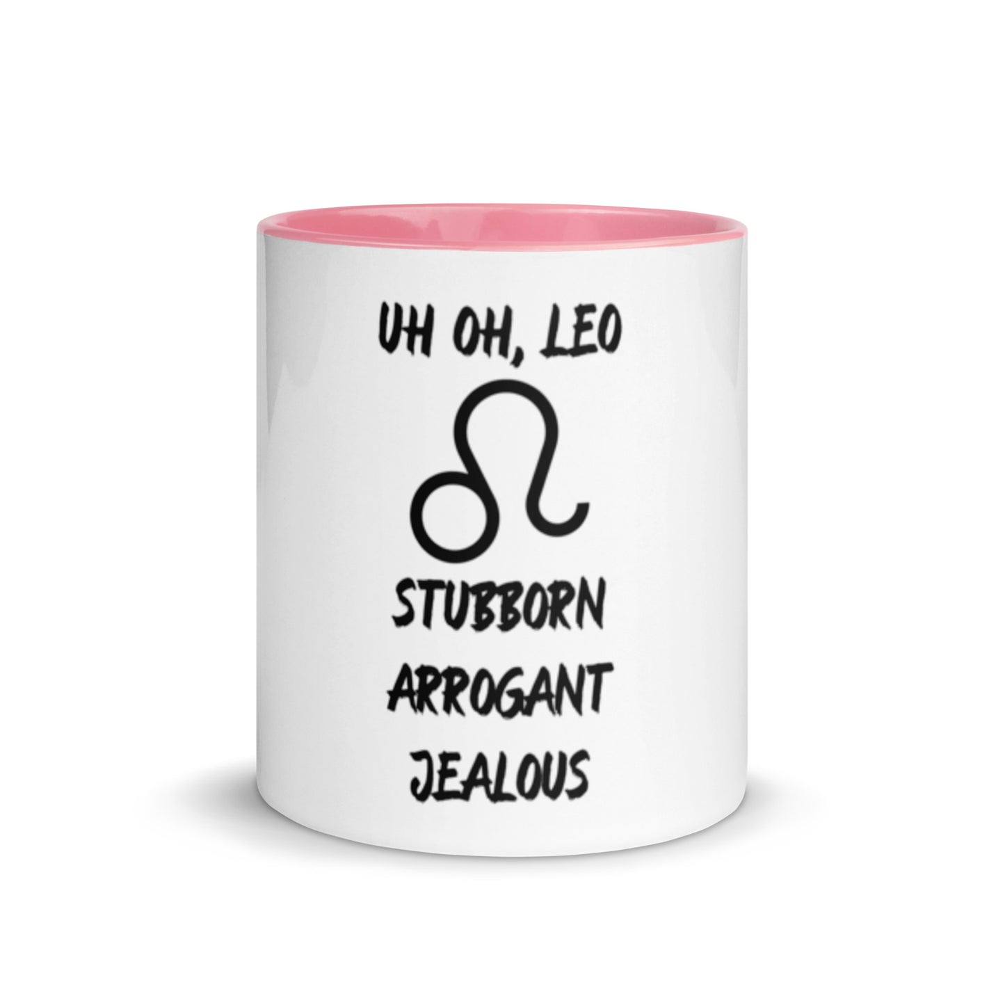 “Uh Oh, Leo” Mug With Color Inside
