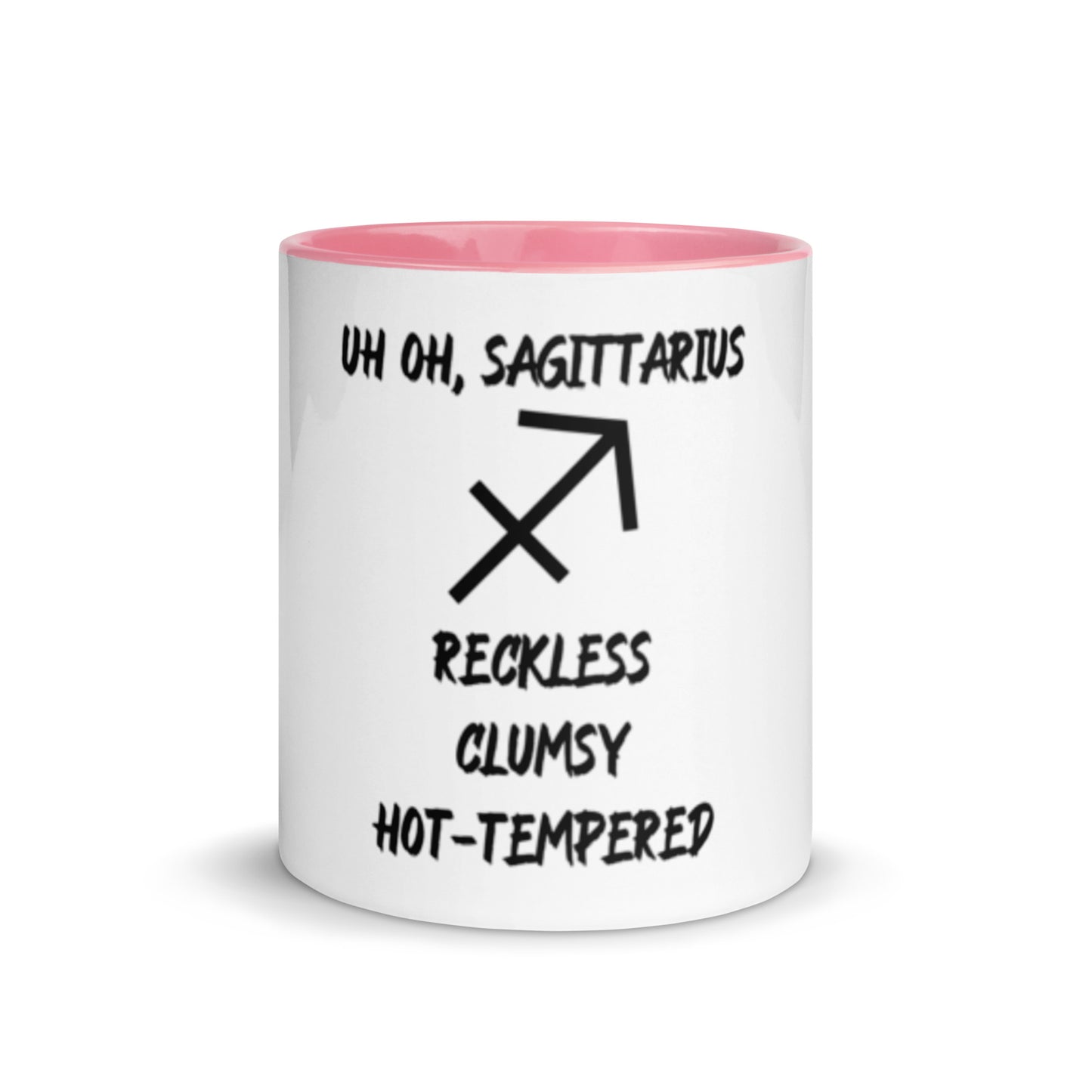 “Uh Oh, Sagittarius” Mug With Color Inside