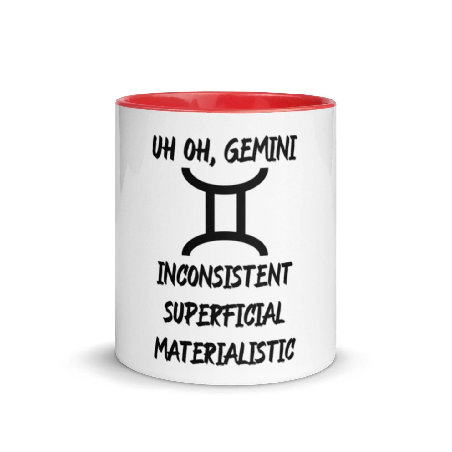 “Uh Oh, Gemini” Mug With Color Inside