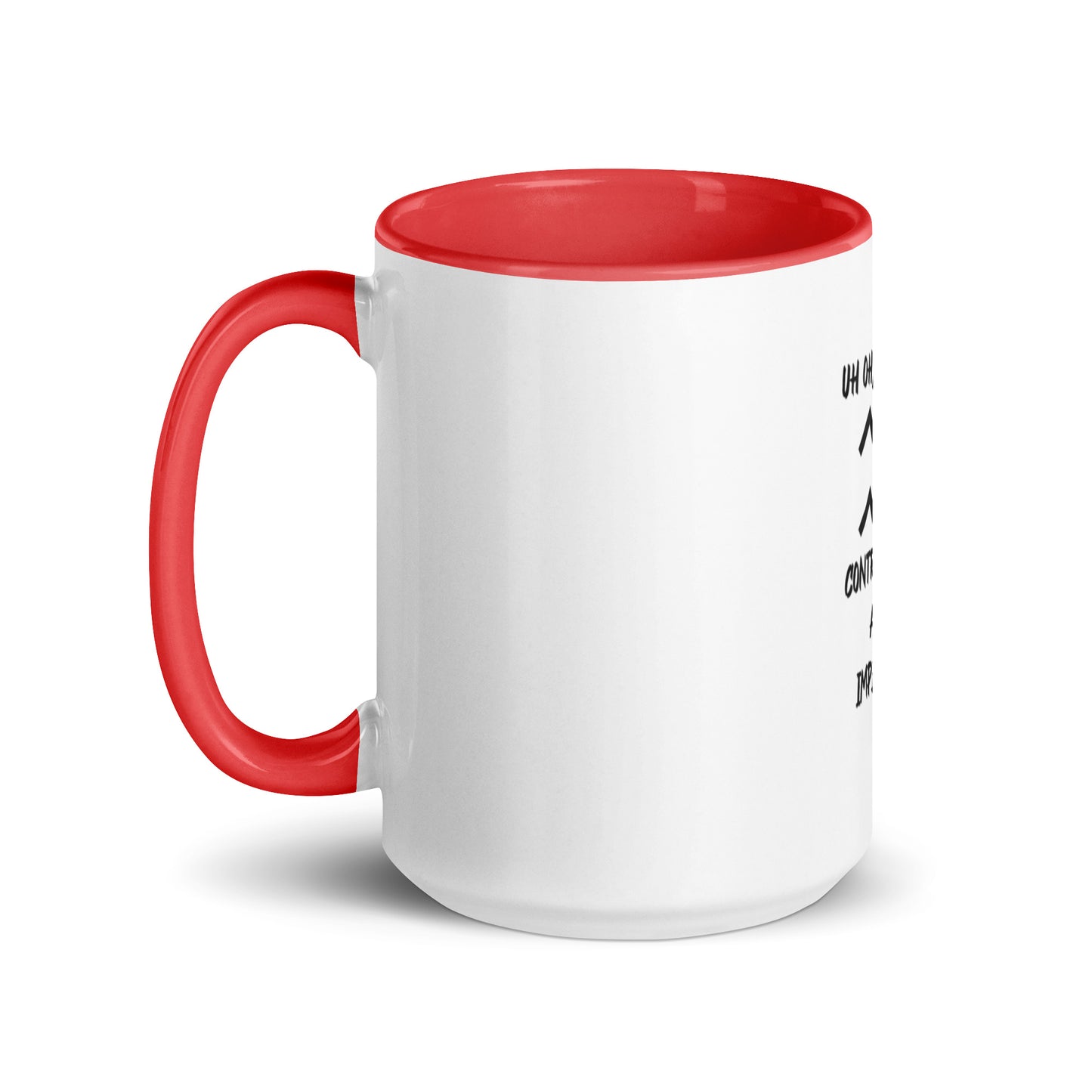 “Uh Oh, Aquarius” Mug With Color Inside