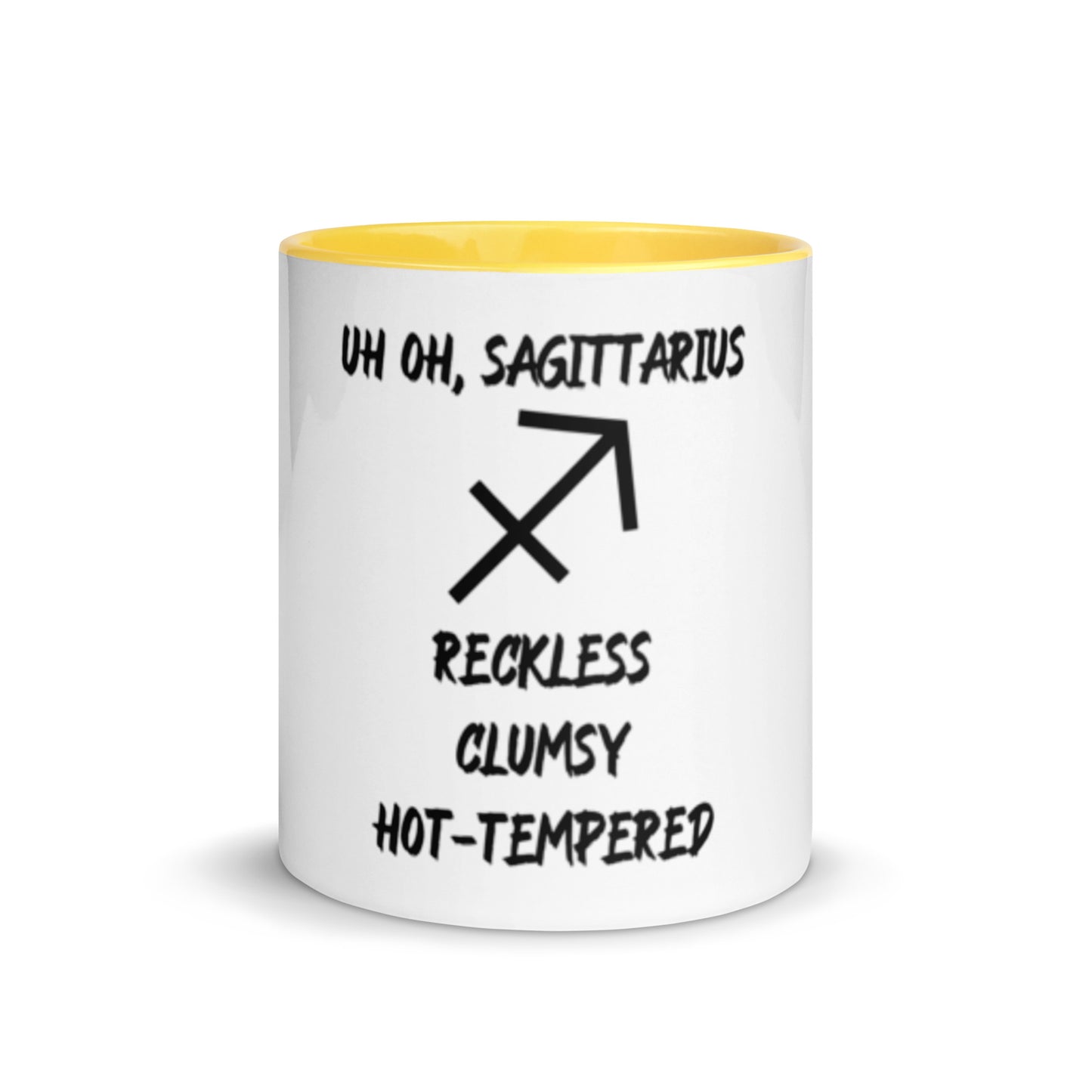 “Uh Oh, Sagittarius” Mug With Color Inside