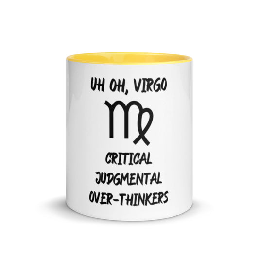 “Uh Oh, Virgo” Mug With Color Inside