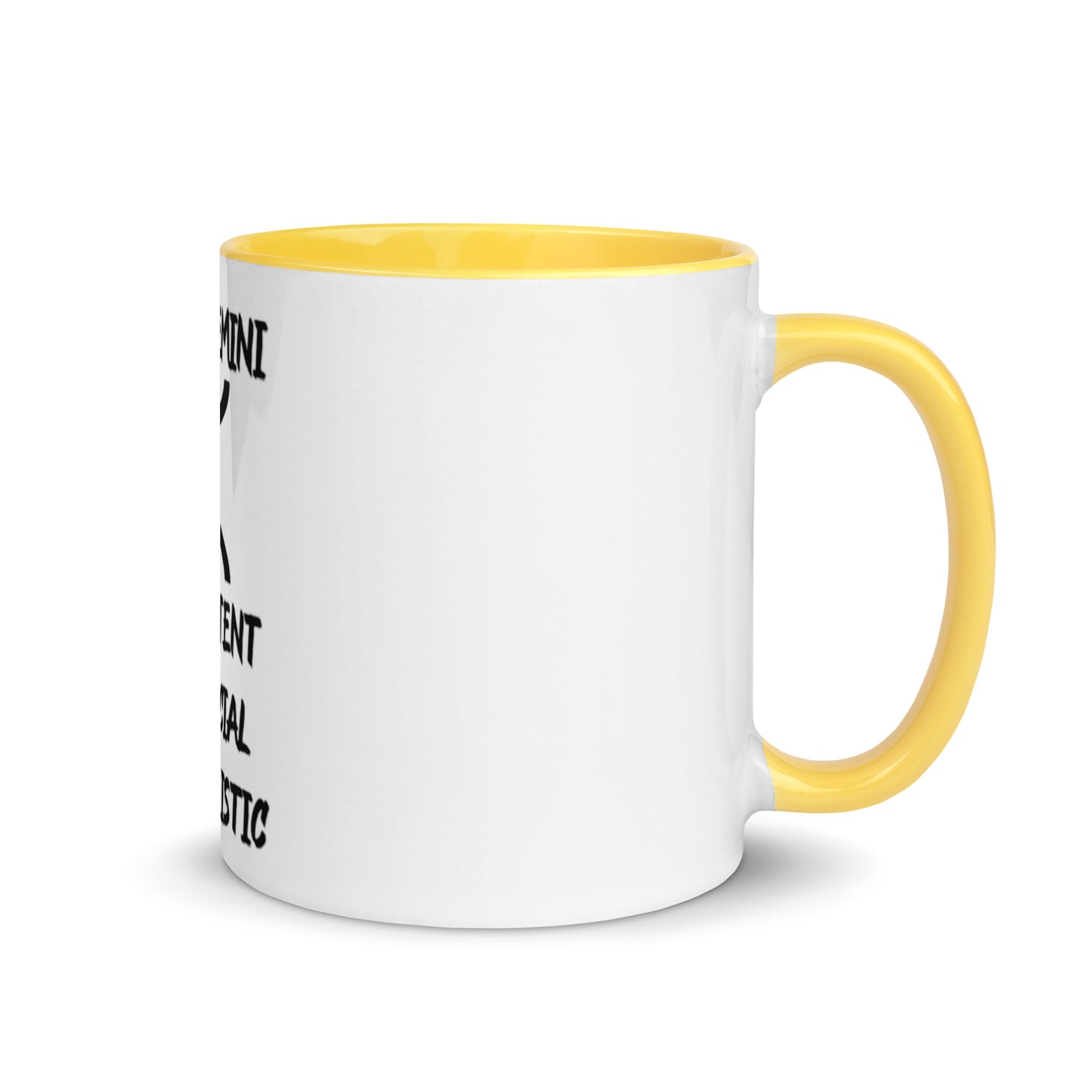 “Uh Oh, Gemini” Mug With Color Inside