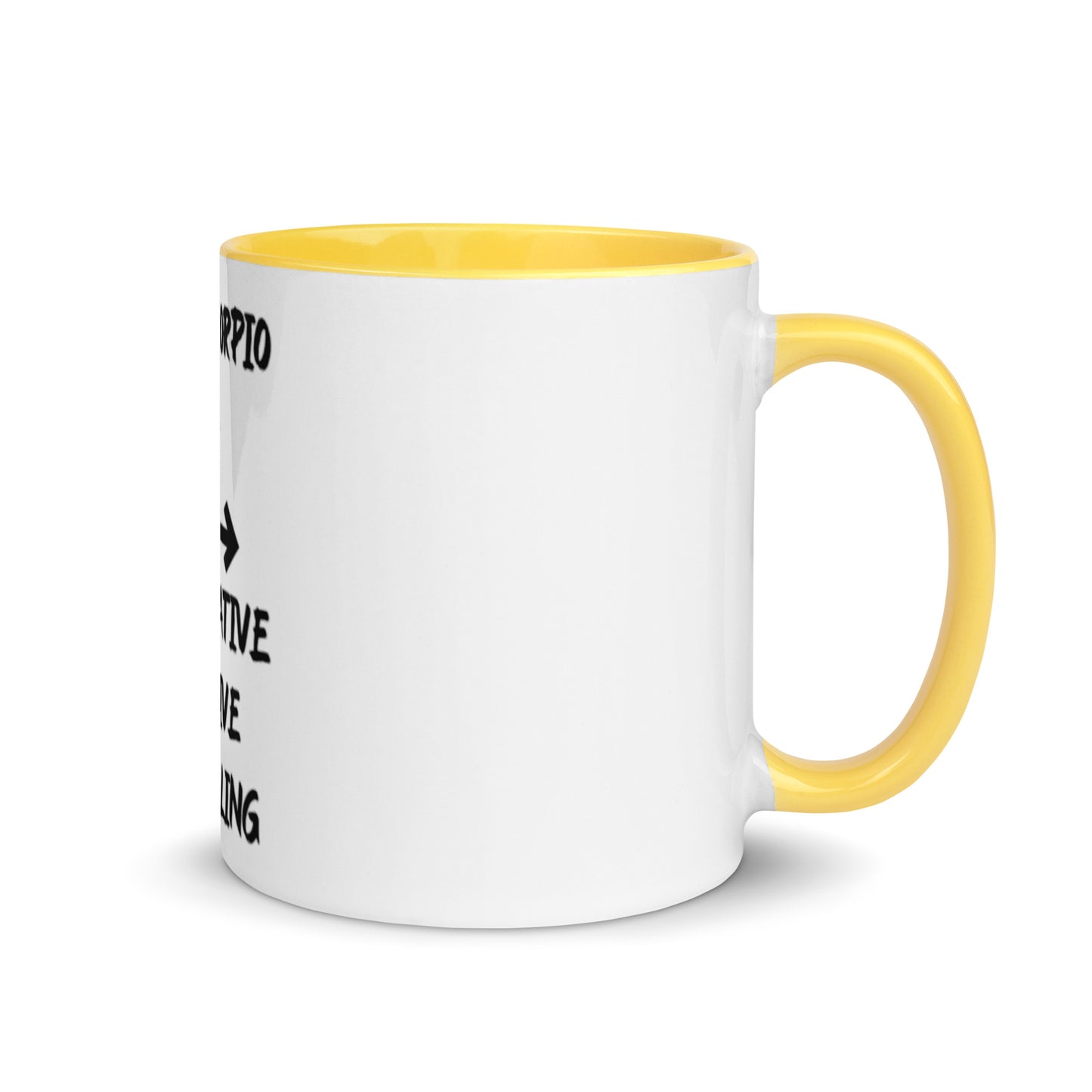 “Uh Oh, Scorpio” Mug With Color Inside