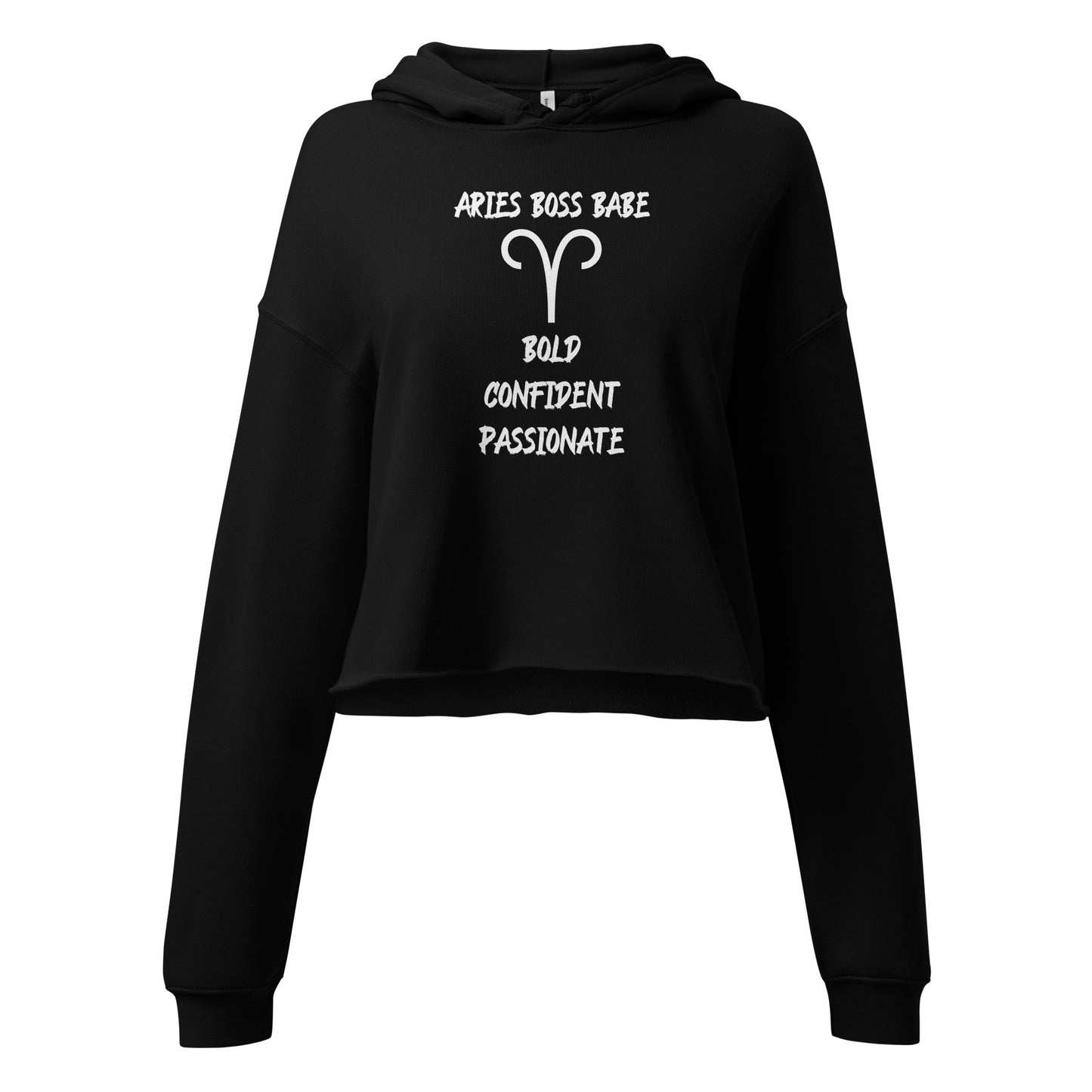 “Aries Boss Babe” Women’s Crop Hoodie