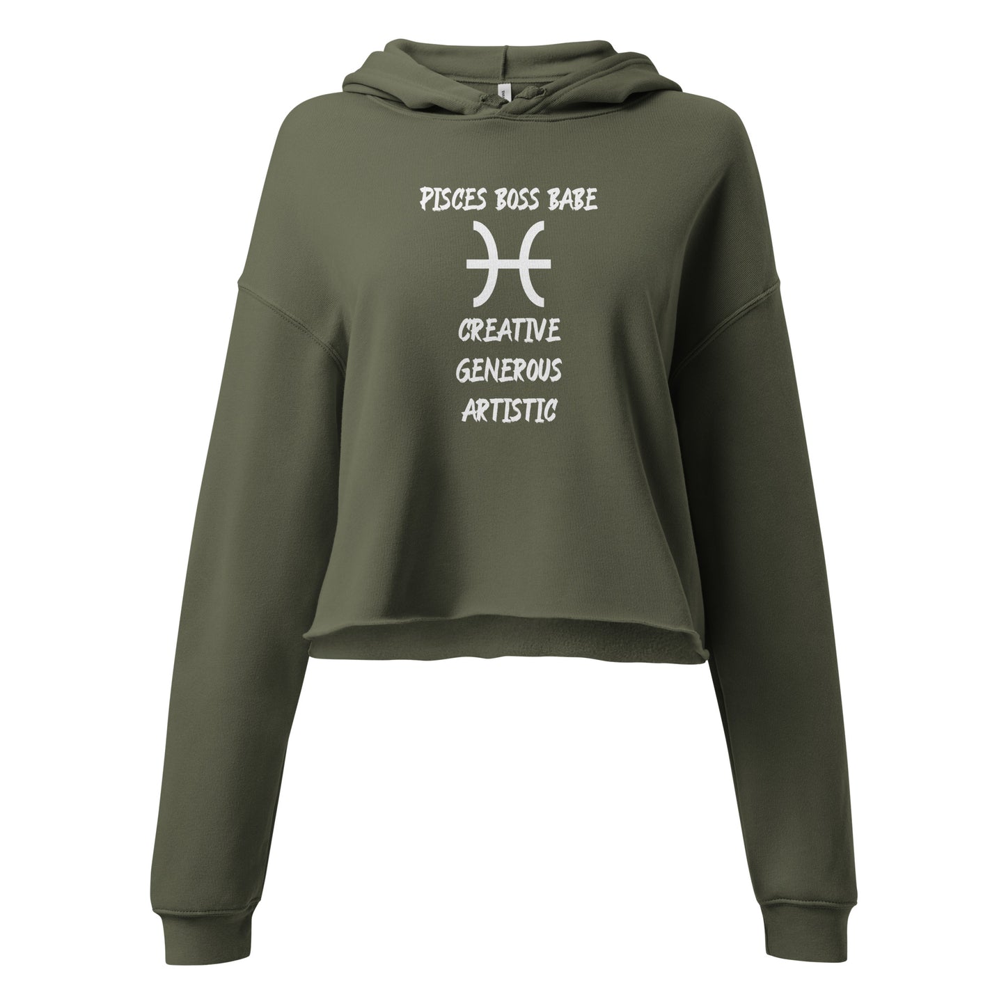“Pisces Boss Babe” Women’s Crop Hoodie