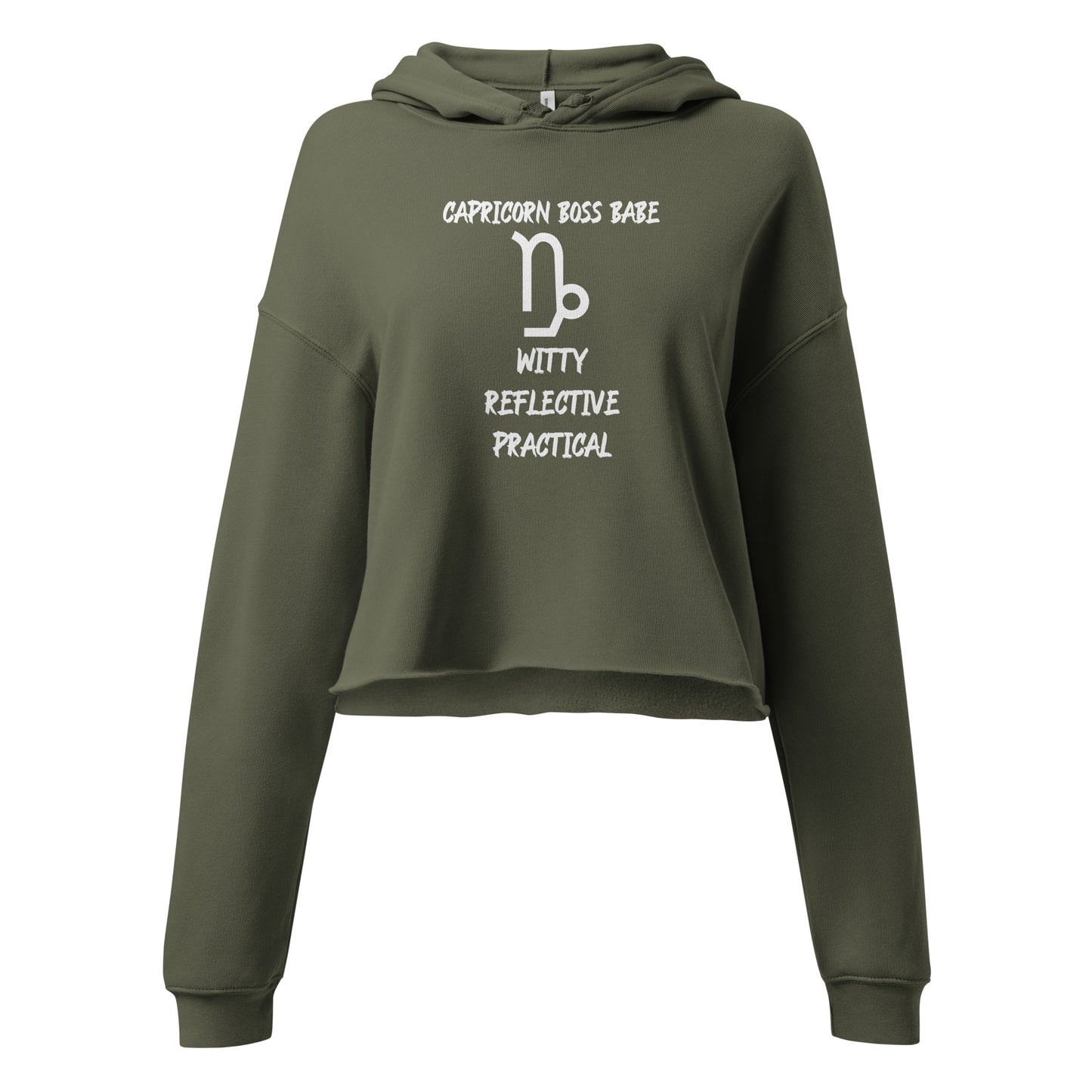 “Capricorn Boss Babe” Women’s Crop Hoodie