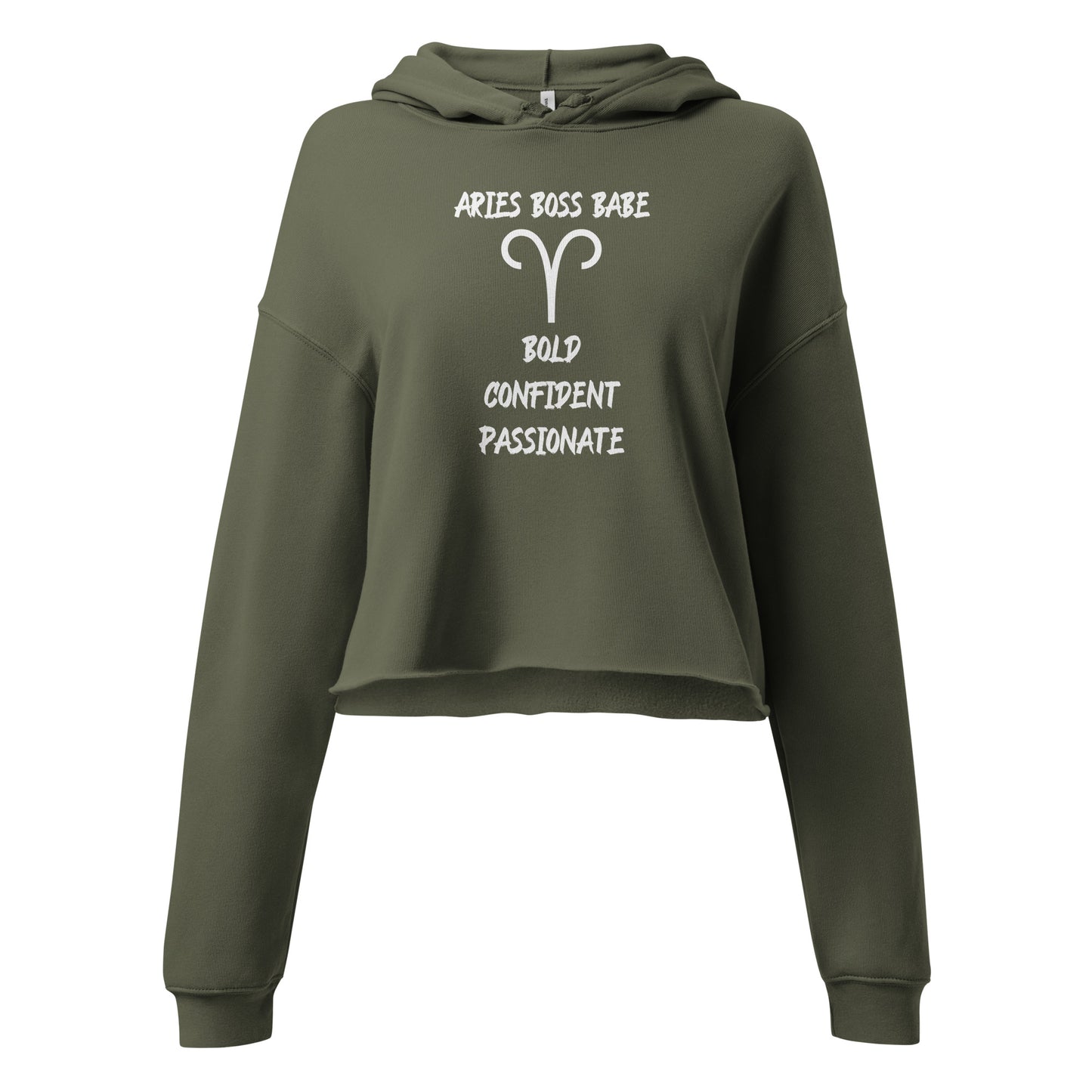 “Aries Boss Babe” Women’s Crop Hoodie