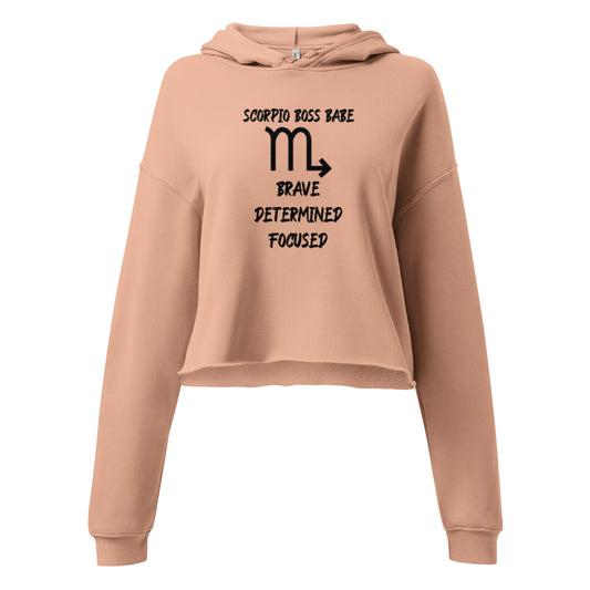 “Scorpio Boss Babe” Women’s Crop Hoodie