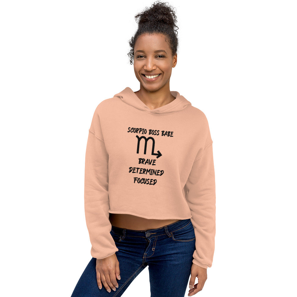 “Scorpio Boss Babe” Women’s Crop Hoodie