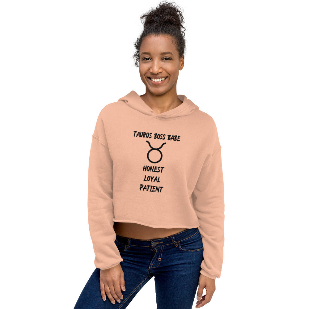 “Taurus Boss Babe” Women’s Crop Hoodie
