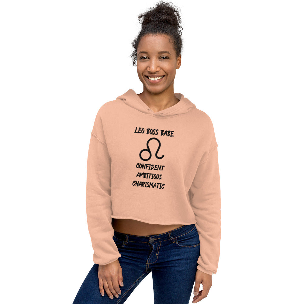 “Leo Boss Babe” Women’s Crop Hoodie