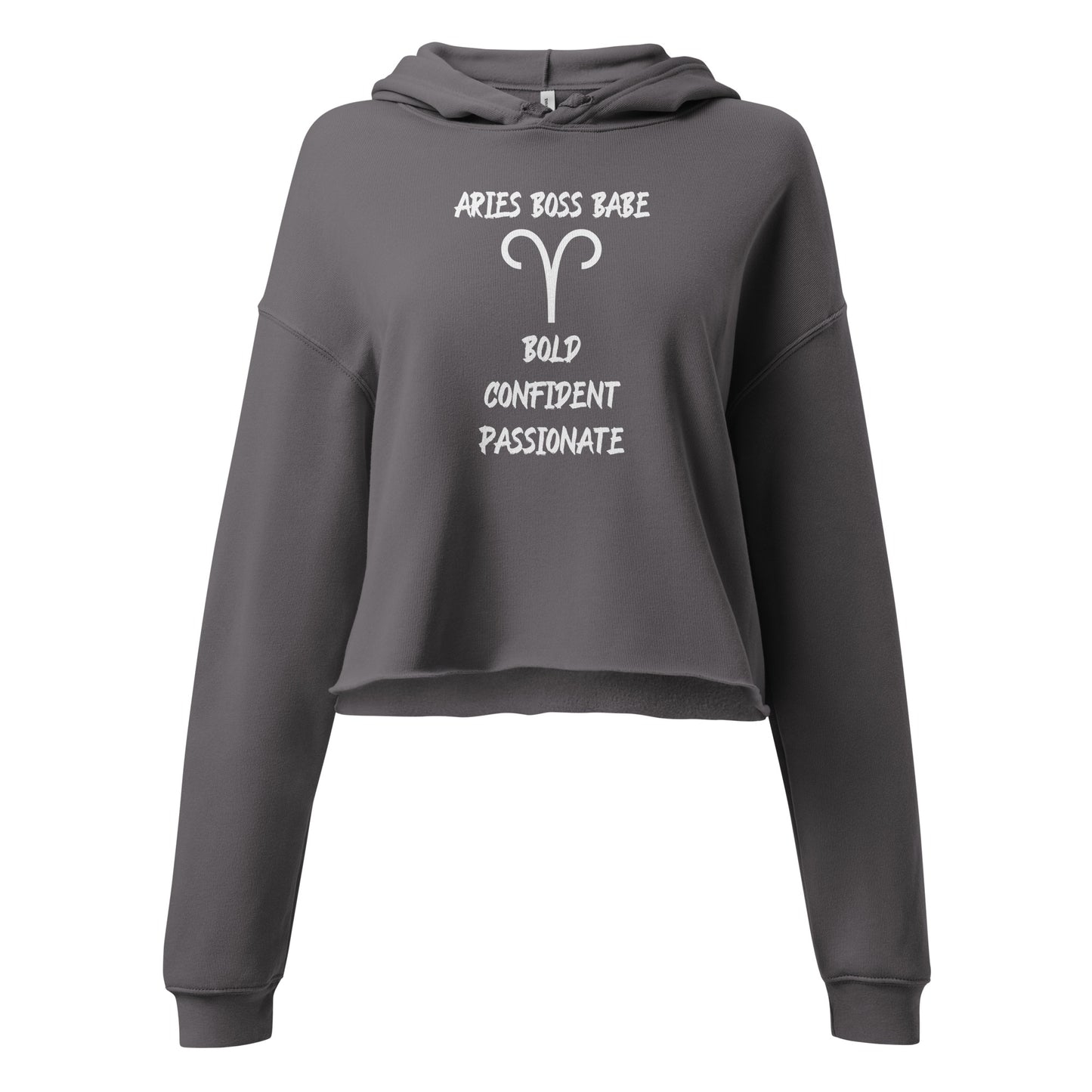 “Aries Boss Babe” Women’s Crop Hoodie