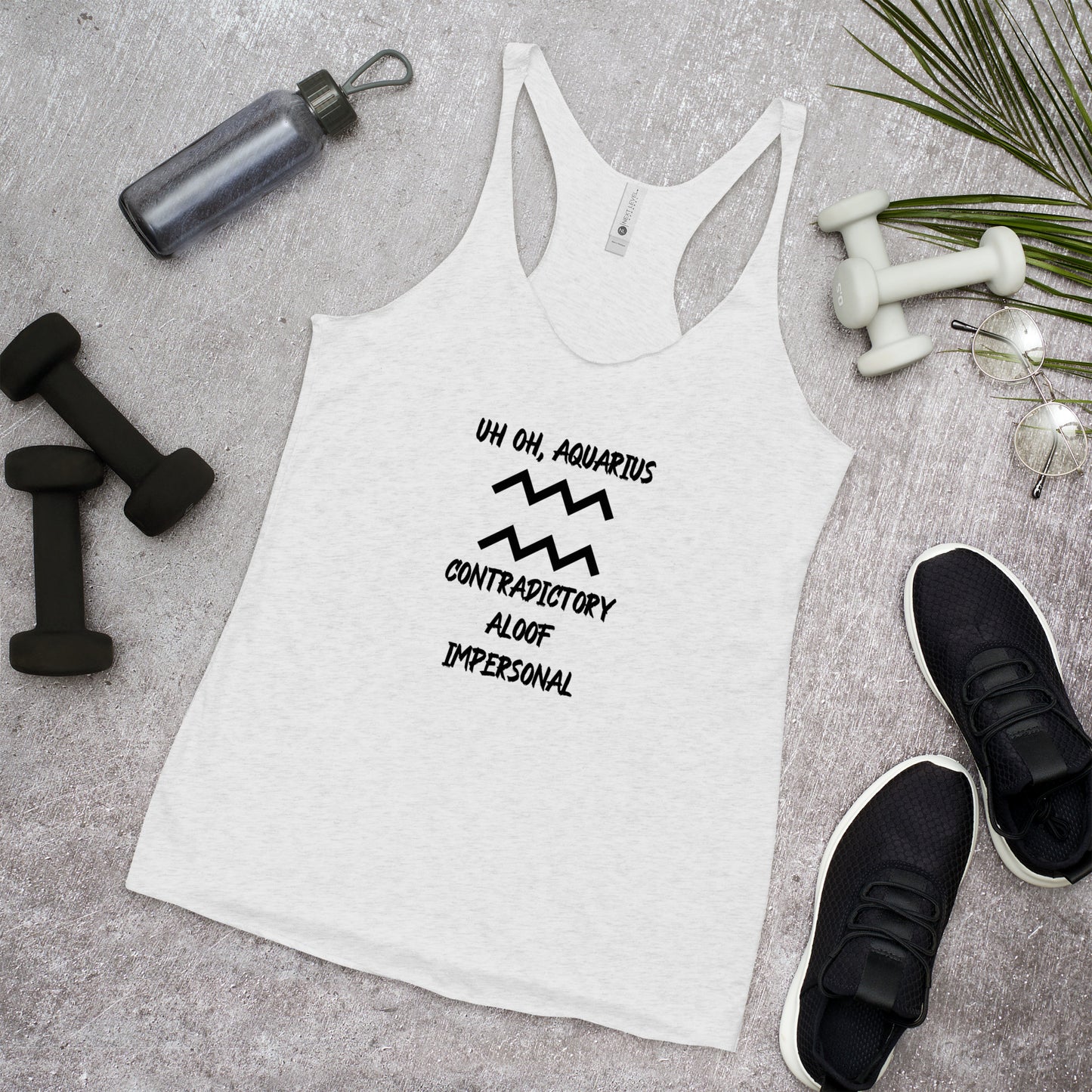 “Uh Oh, Aquarius” Women's Racerback Tank