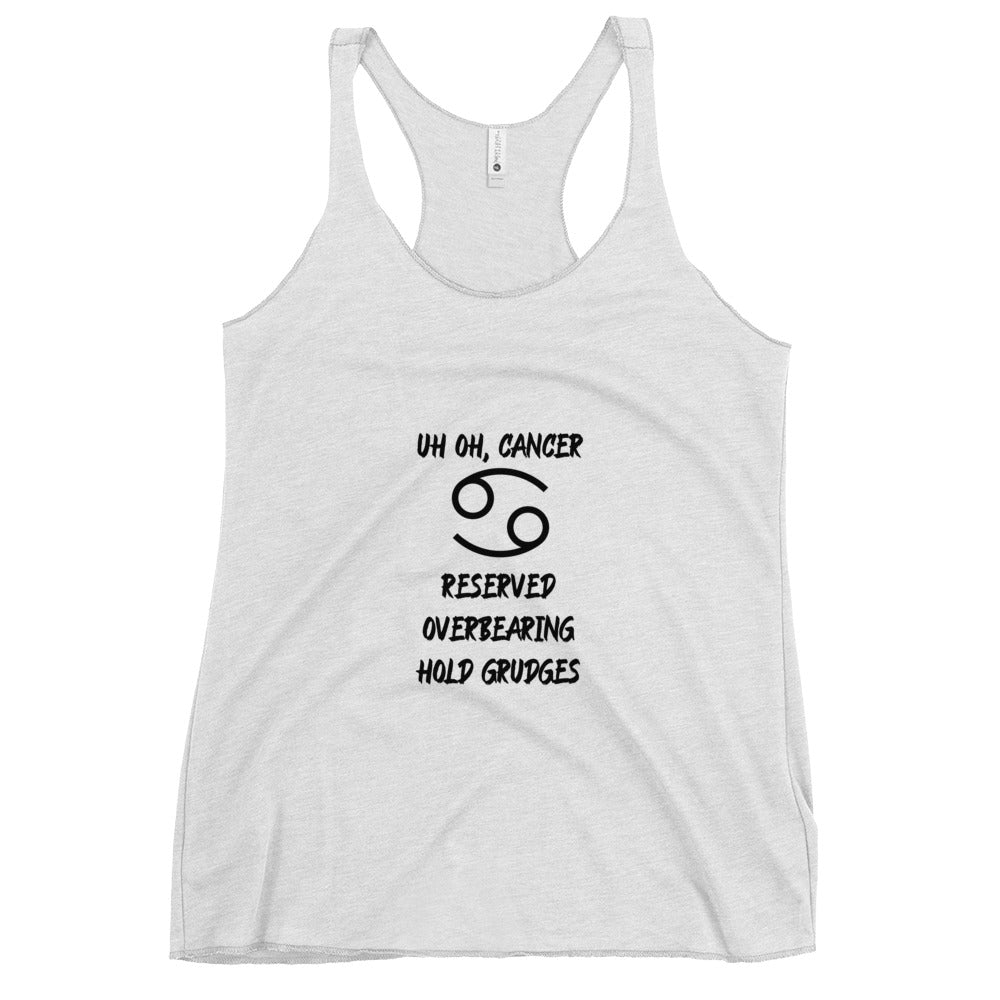 “Uh Oh, Cancer” Women's Racerback Tank