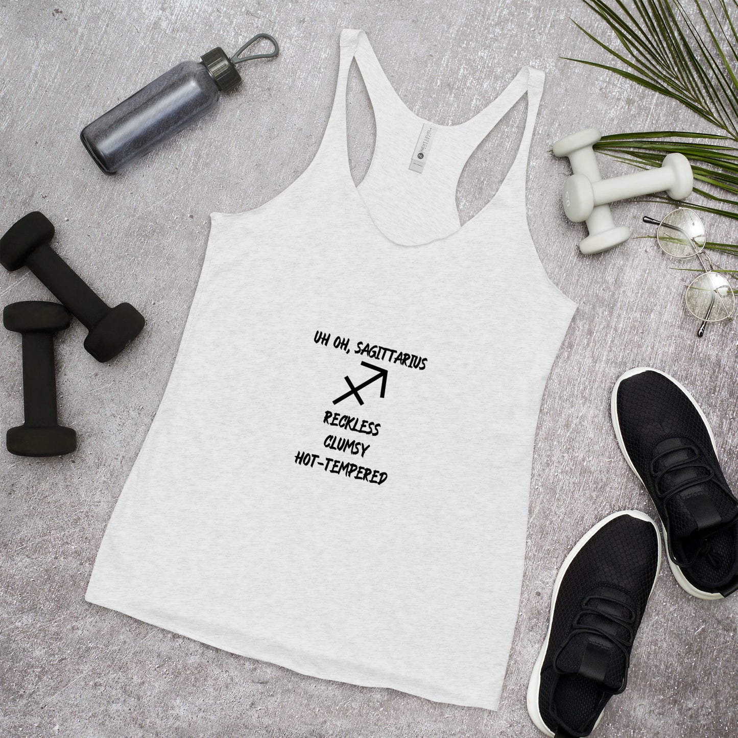 “Uh Oh, Sagittarius” Women's Racerback Tank
