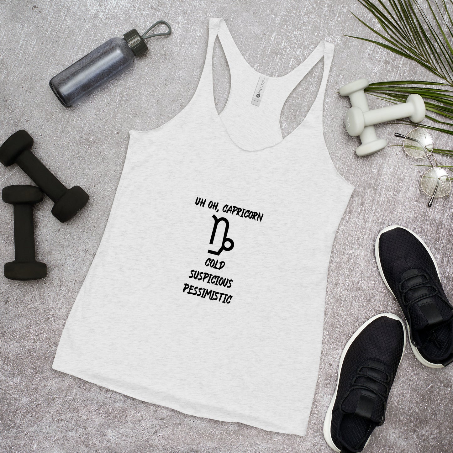 “Uh Oh, Capricorn” Women's Racerback Tank