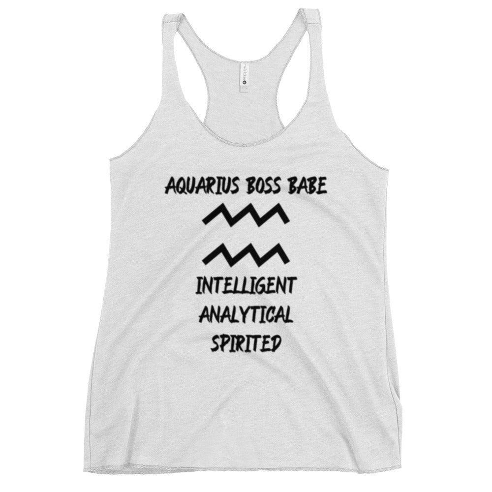 “Aquarius Boss Babe” Women's Racerback Tank