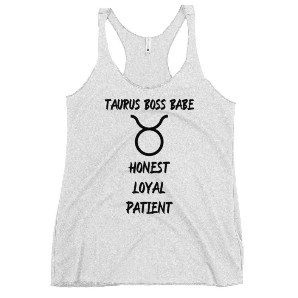 “Taurus Boss Babe” Women's Racerback Tank